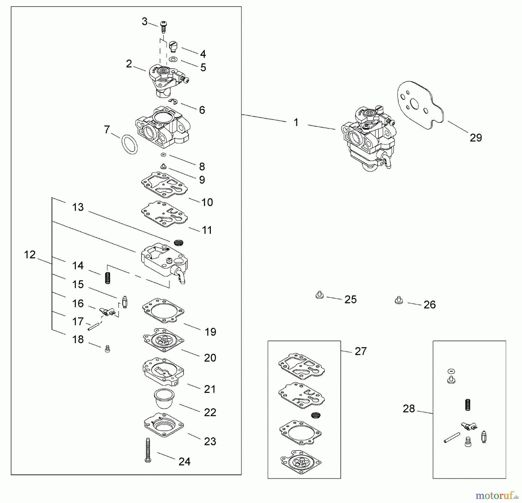 Shindaiwa Trimmer, Faden / Bürste C2510 - Shindaiwa String Trimmer / Brush Cutter Carburetor