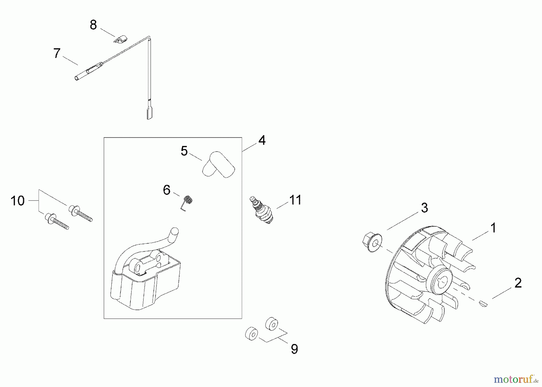 Shindaiwa Trimmer, Faden / Bürste C2510 - Shindaiwa String Trimmer / Brush Cutter Flywheel, Ignition