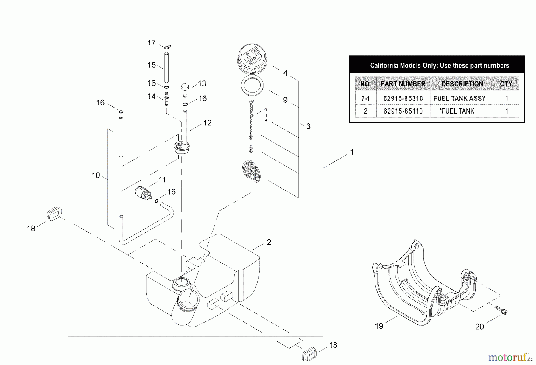 Shindaiwa Trimmer, Faden / Bürste C2510 - Shindaiwa String Trimmer / Brush Cutter Fuel Tank