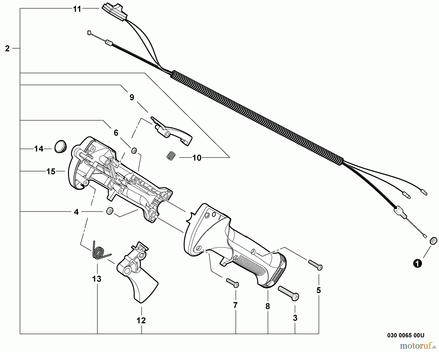 Shindaiwa Trimmer, Faden / Bürste C282 - Shindaiwa String Trimmer / Brush Cutter, S/N: T09912001001 - T09912999999 Throttle Control
