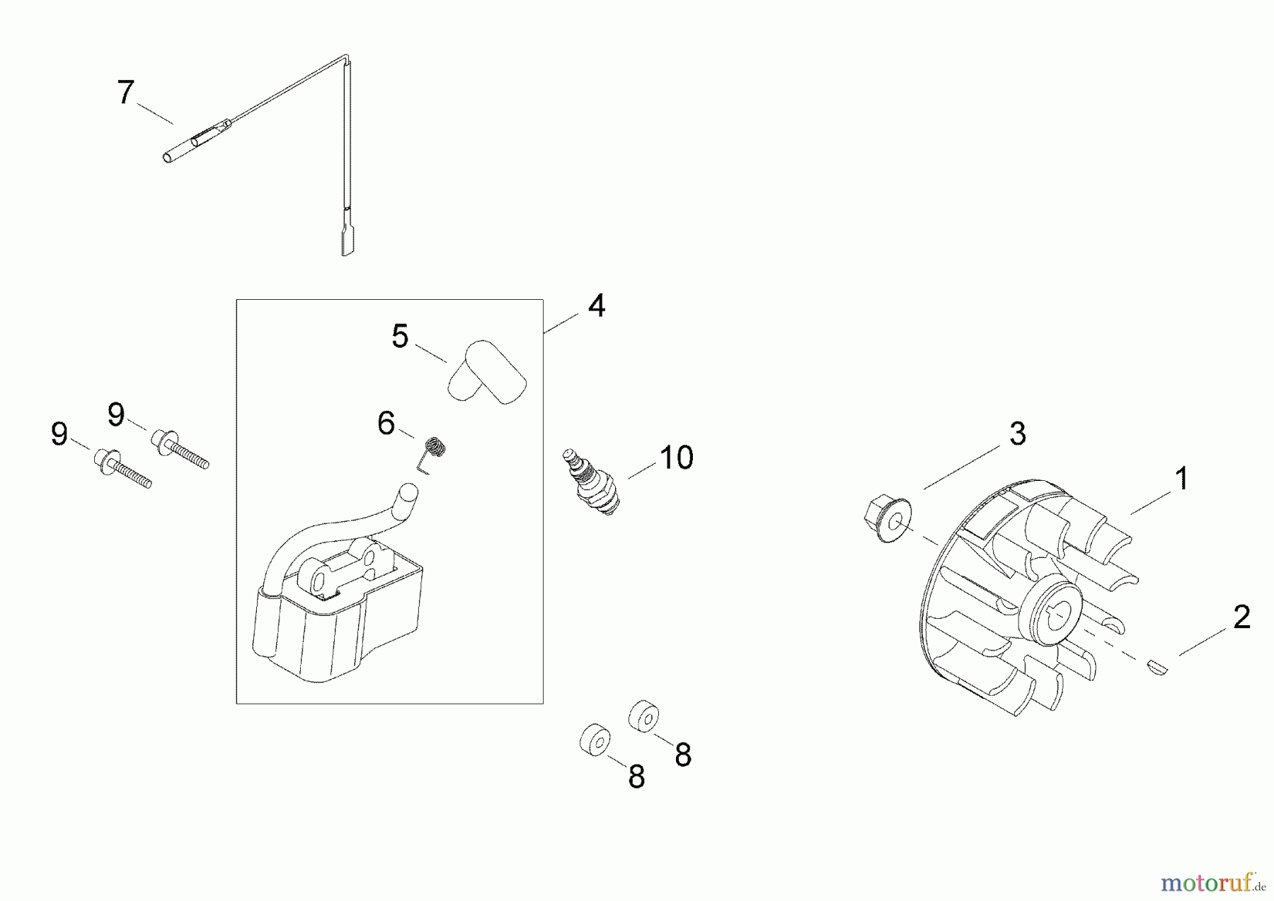 Shindaiwa Trimmer, Faden / Bürste C3410 - Shindaiwa String Trimmer / Brush Cutter Flywheel, Ignition
