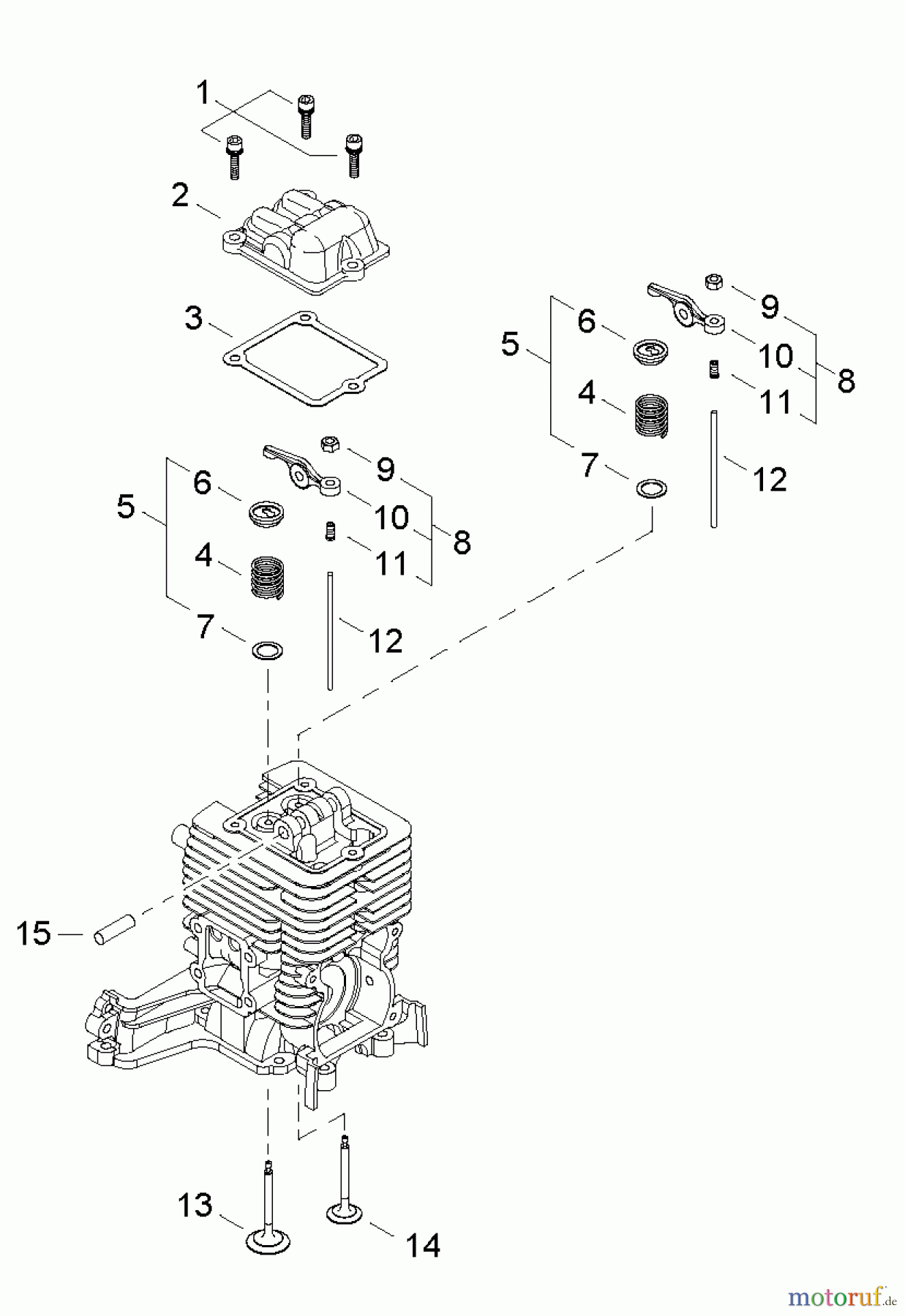 Shindaiwa Trimmer, Faden / Bürste C344 - Shindaiwa String Trimmer / Brush Cutter, S/N: T15012001001 - T1501299 Valve Train