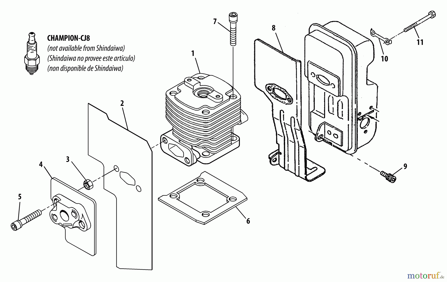  Shindaiwa Bläser / Sauger / Häcksler / Mulchgeräte EB501 - Shindaiwa Back Pack Blower Cylinder