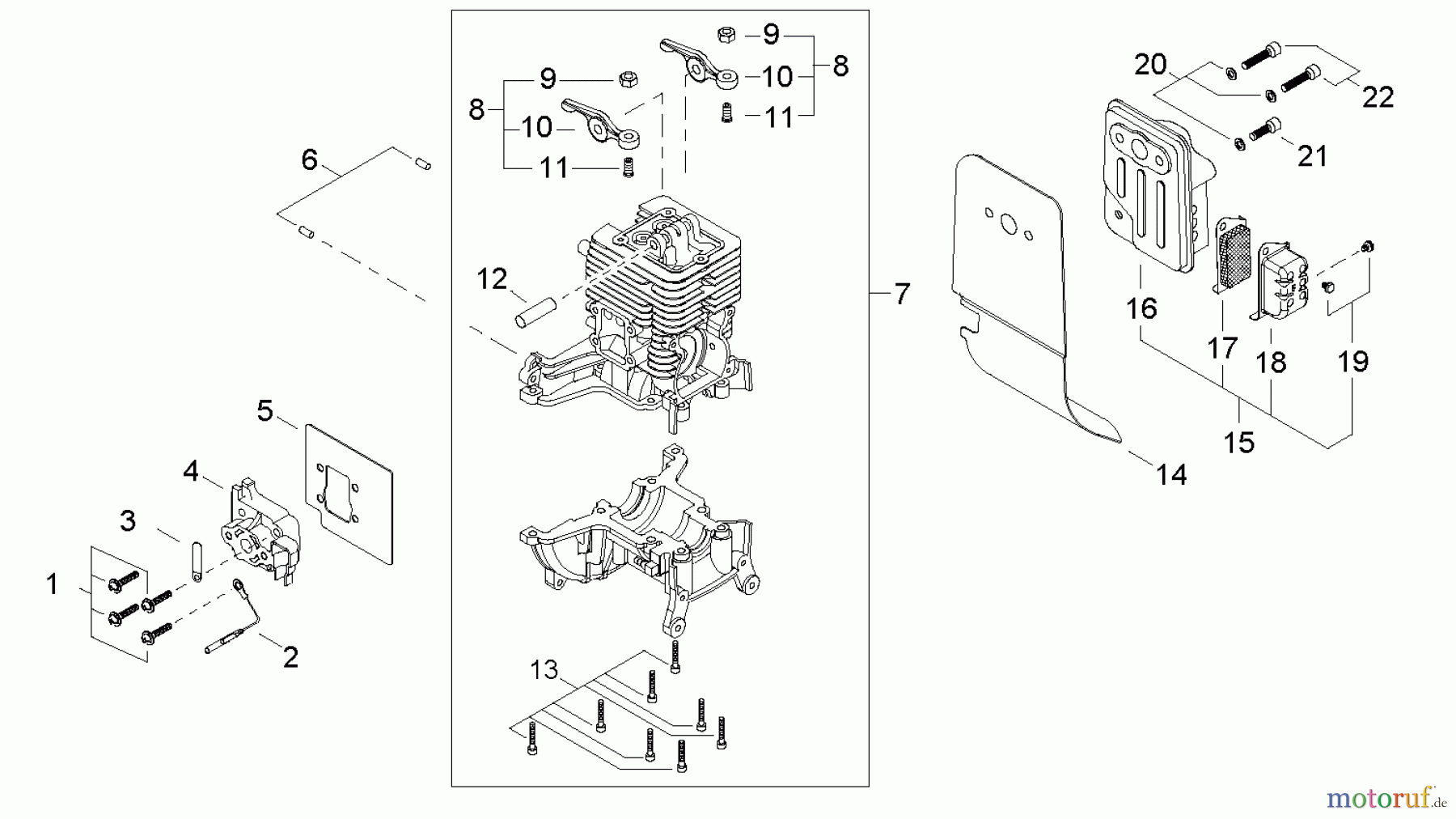 Shindaiwa Trimmer, Faden / Bürste C344 - Shindaiwa String Trimmer / Brush Cutter, S/N: T15213001001 - T1521399 Cylinder, Exhaust, Intake