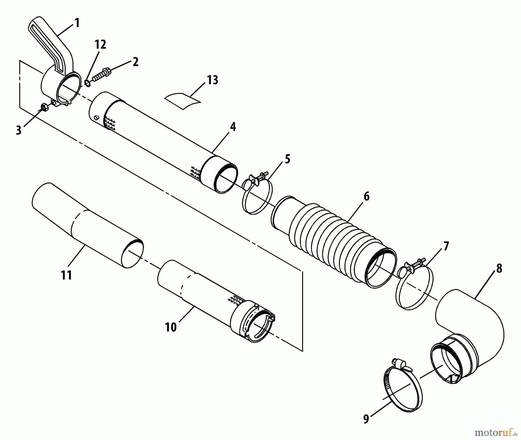  Shindaiwa Bläser / Sauger / Häcksler / Mulchgeräte EB501 - Shindaiwa Back Pack Blower Tube
