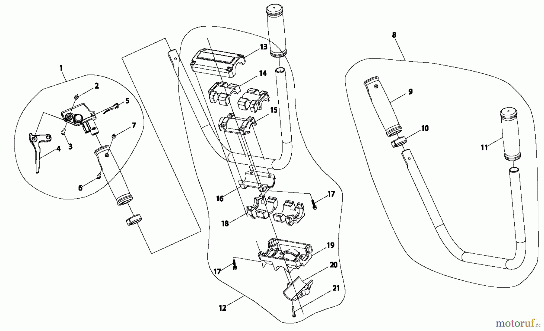 Shindaiwa Trimmer, Faden / Bürste C35LA - Shindaiwa String Trimmer / Brush Cutter, S/N: 20007141 - 20007380 Handle Bracket Kit / Throttle Control