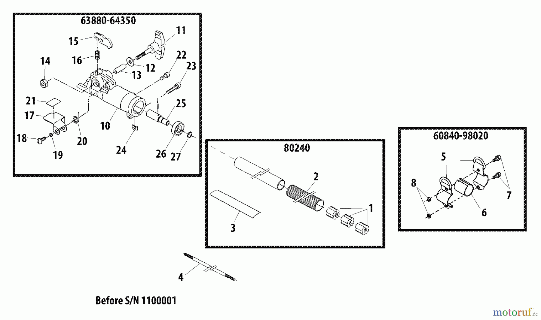  Shindaiwa Trimmer, Faden / Bürste M230 - Shindaiwa Multi-Tool Outer Tube  S/N: 0000000 - 1100001