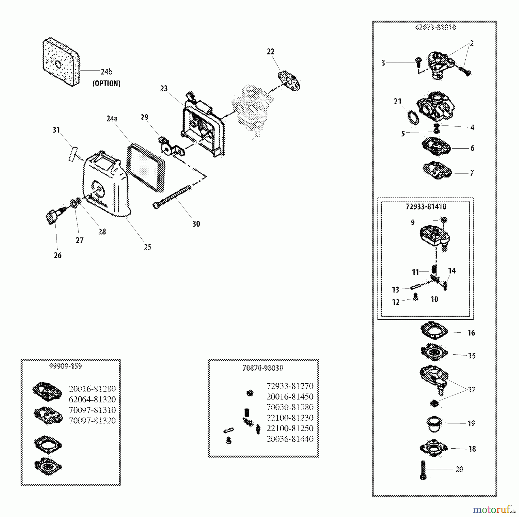 Shindaiwa Trimmer, Faden / Bürste M231 - Shindaiwa Multi-Tool Air Filter, Carburetor