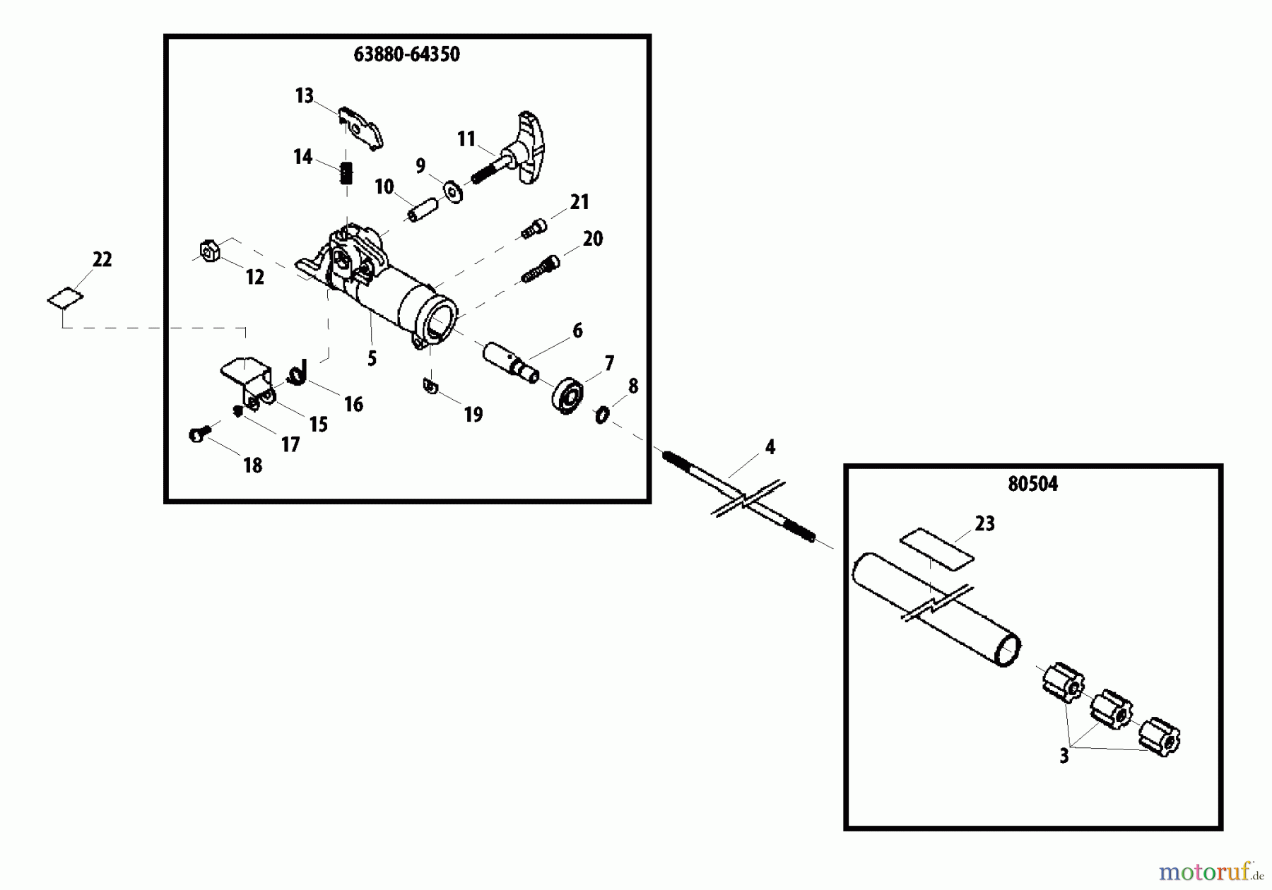 Shindaiwa Trimmer, Faden / Bürste M2500 - Shindaiwa Multi-Tool Outer Tube Assy.