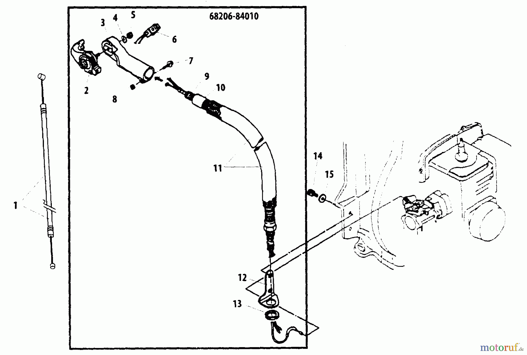  Shindaiwa Bläser / Sauger / Häcksler / Mulchgeräte EB630 - Shindaiwa Back Pack Blower Throttle Cable