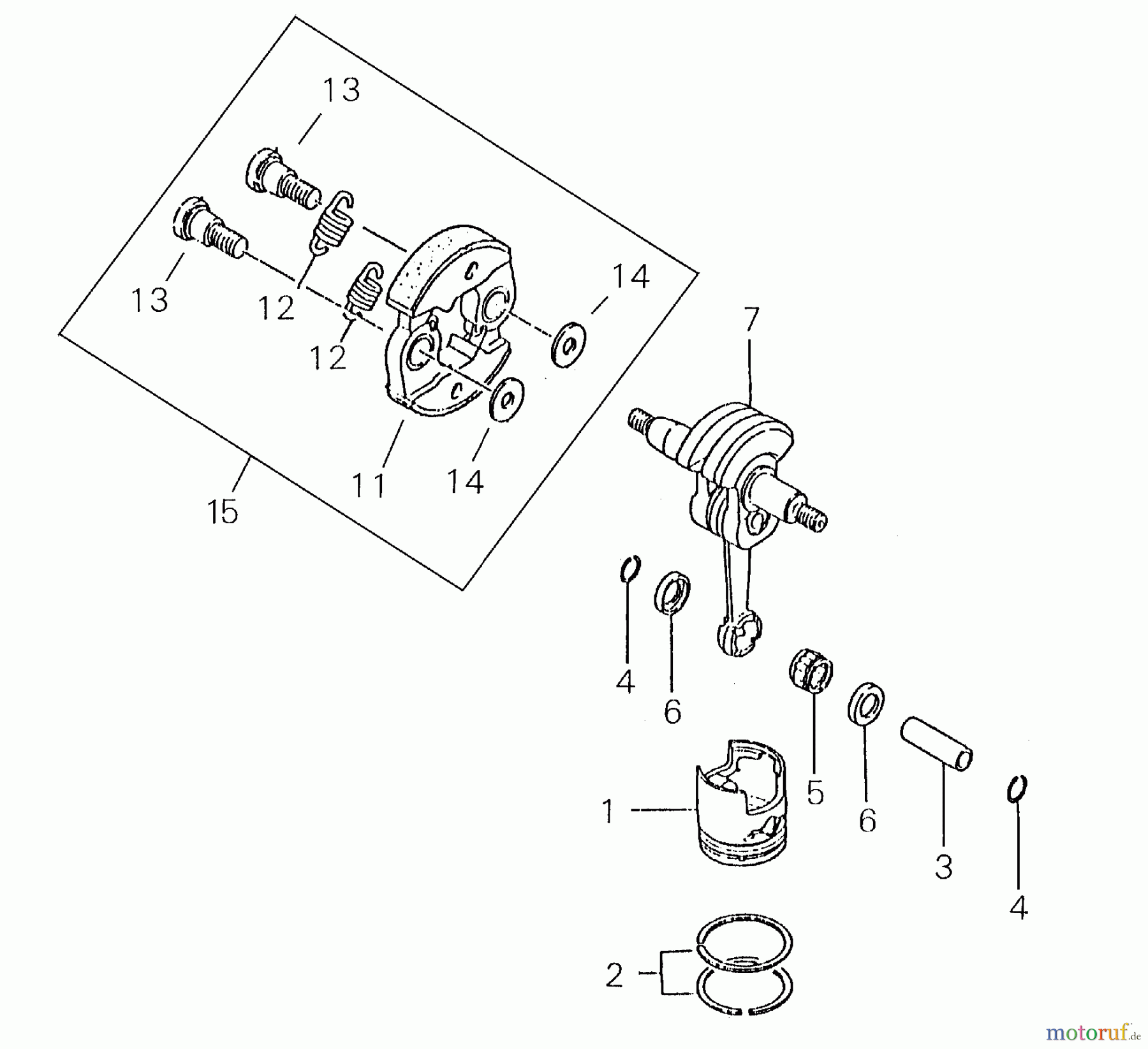  Shindaiwa Trimmer, Faden / Bürste R40FT - Shindaiwa String Trimmer / Brush Cutter Clutch Shoe, Piston