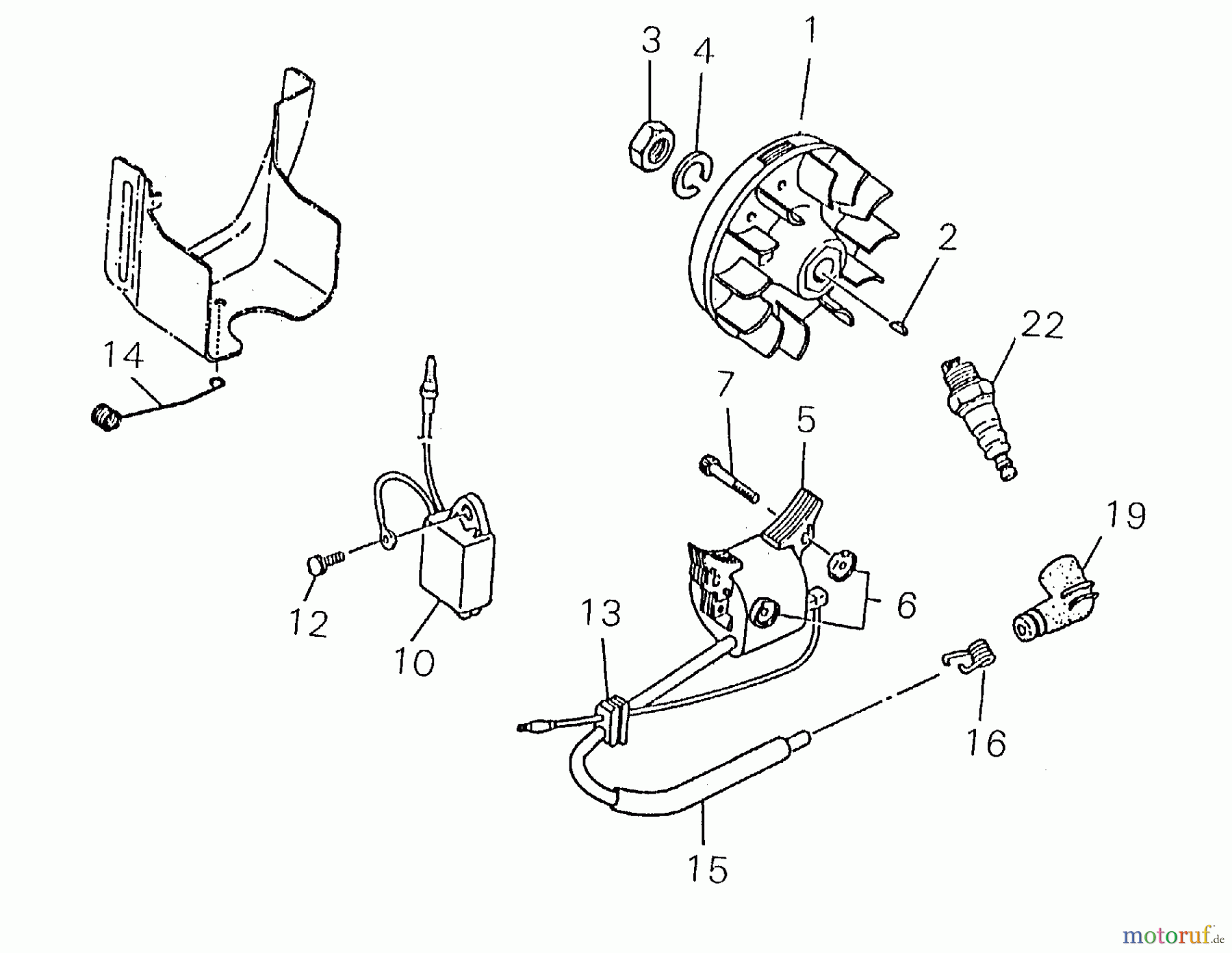 Shindaiwa Trimmer, Faden / Bürste R35F - Shindaiwa String Trimmer / Brush Cutter Flywheel, Ignition