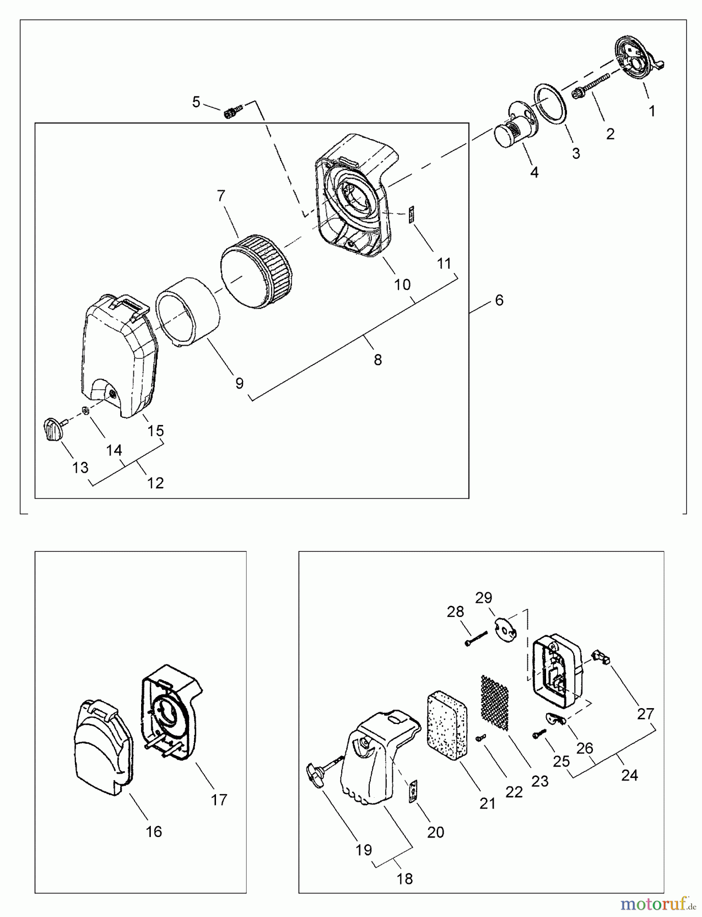 Shindaiwa Bläser / Sauger / Häcksler / Mulchgeräte EB630 (EPA) - Shindaiwa Back Pack Blower Air Filter