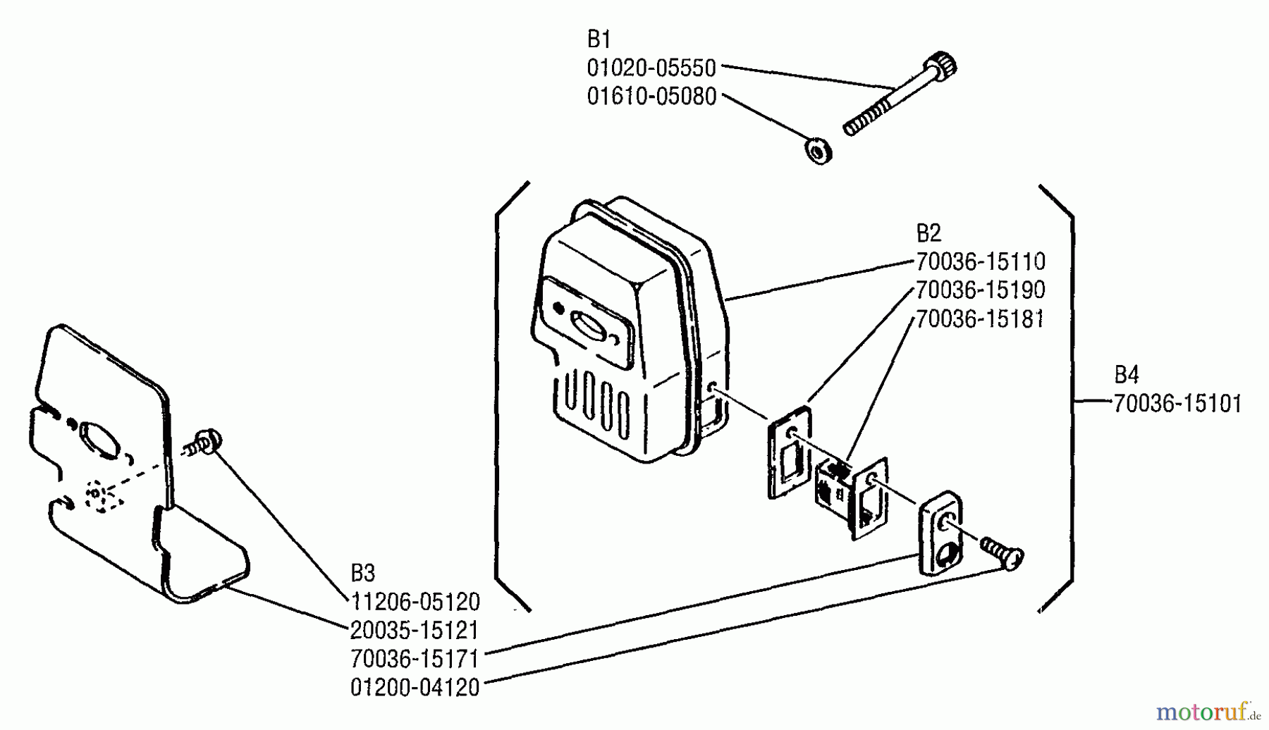 Shindaiwa Trimmer, Faden / Bürste C20 - Shindaiwa String Trimmer / Brush Cutter Muffler
