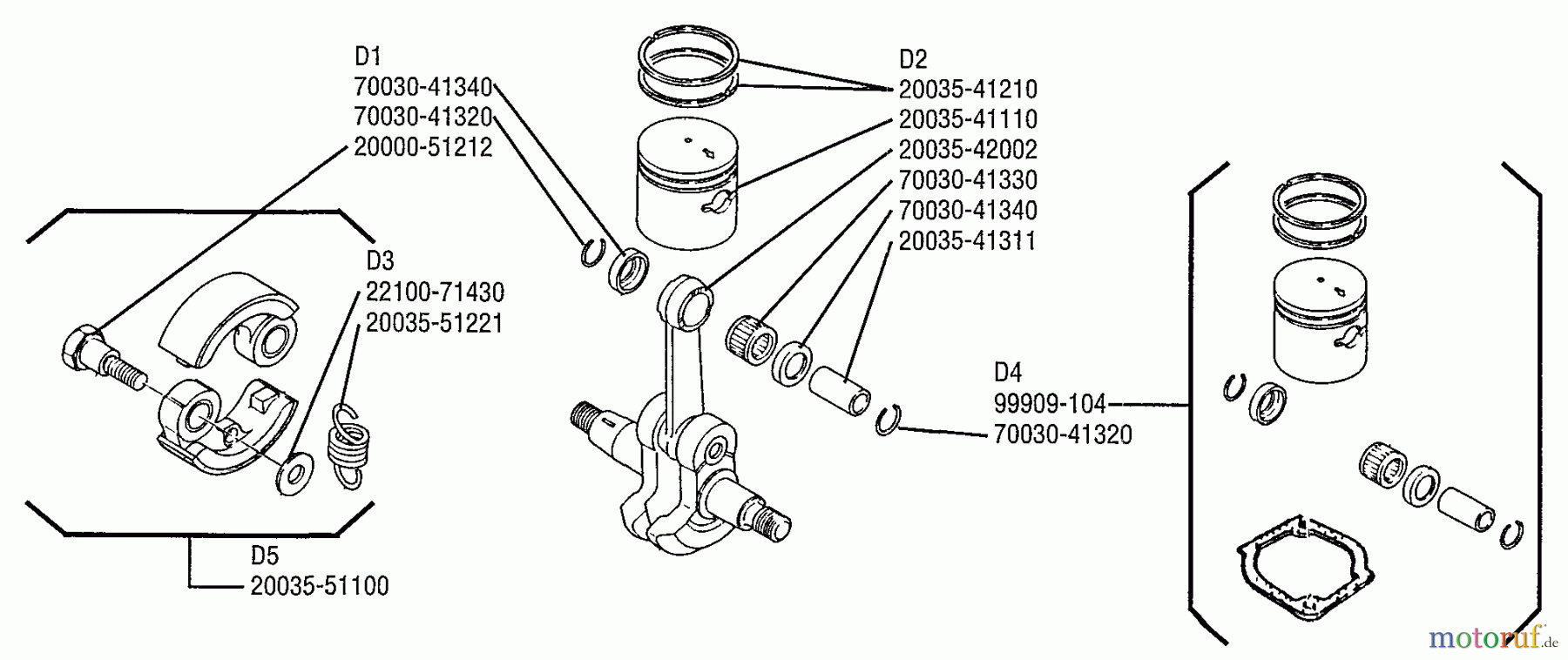  Shindaiwa Trimmer, Faden / Bürste C20 - Shindaiwa String Trimmer / Brush Cutter Piston And Crankshaft