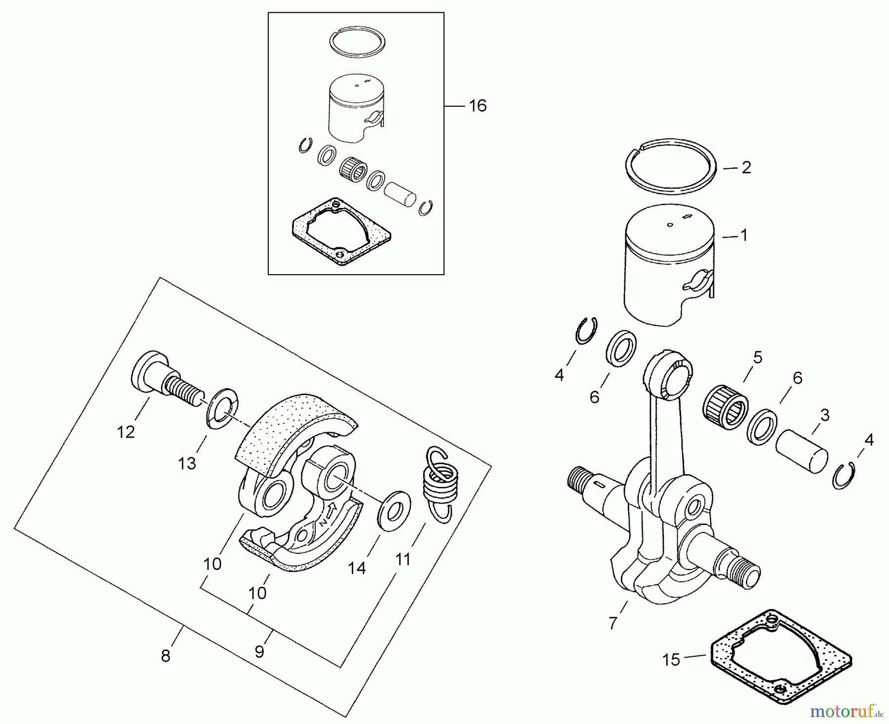 Shindaiwa Trimmer, Faden / Bürste T220 - Shindaiwa String Trimmer Clutch Shoe / Piston