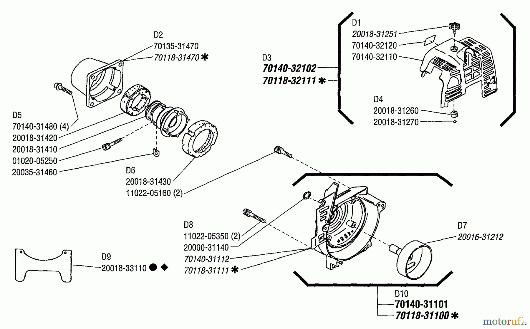Shindaiwa Trimmer, Faden / Bürste T230X - Shindaiwa String Trimmer, S/N: 2000303 & Up Fan Cover
