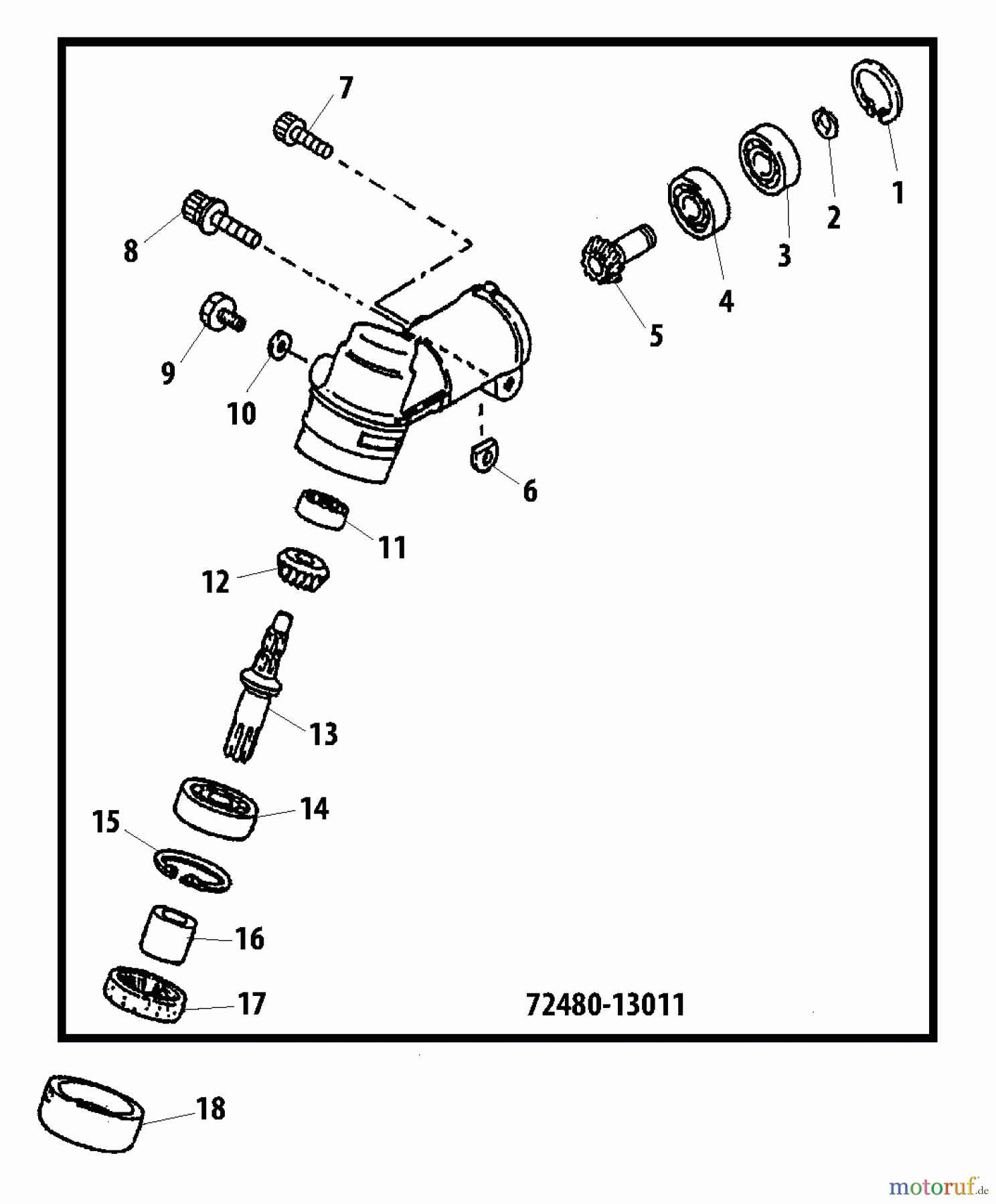Shindaiwa Trimmer, Faden / Bürste T231 - Shindaiwa String Trimmer Gearcase