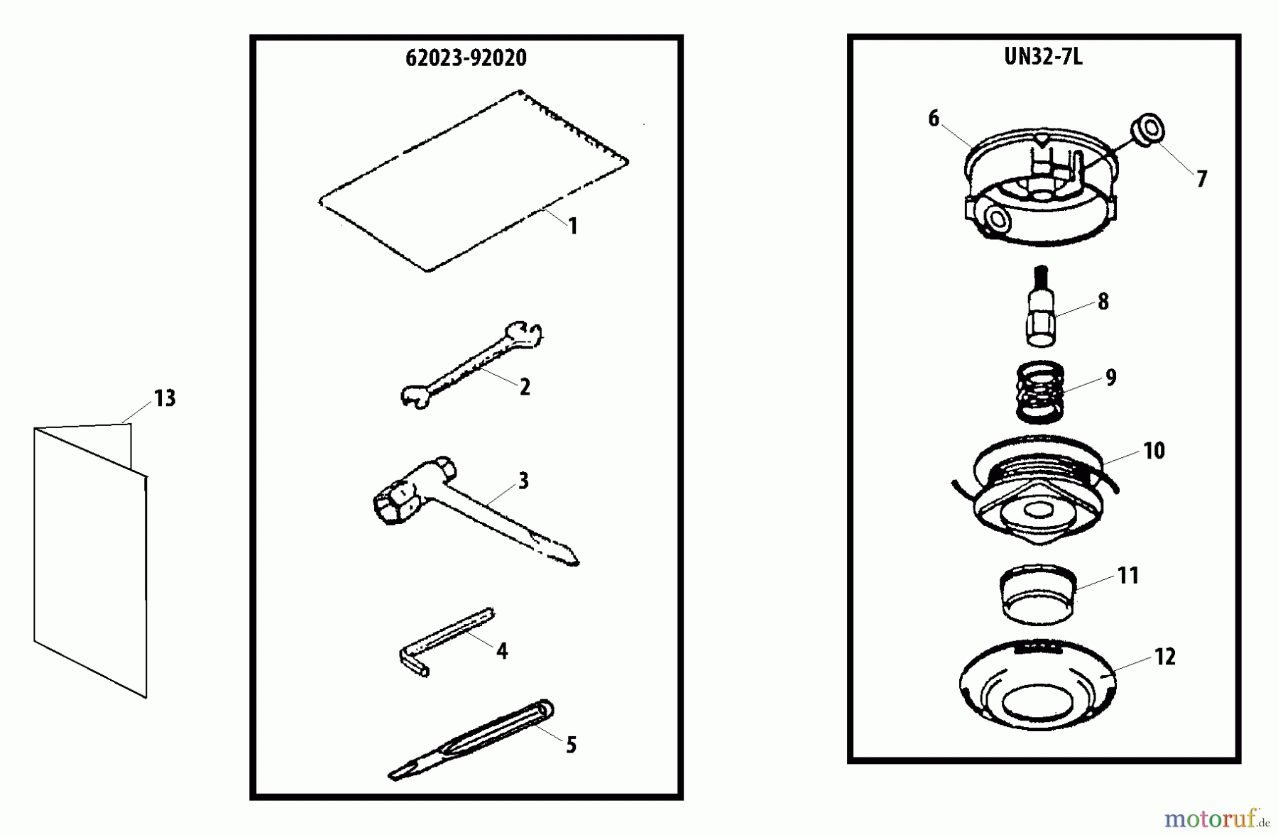 Shindaiwa Trimmer, Faden / Bürste T231 - Shindaiwa String Trimmer Tool Set