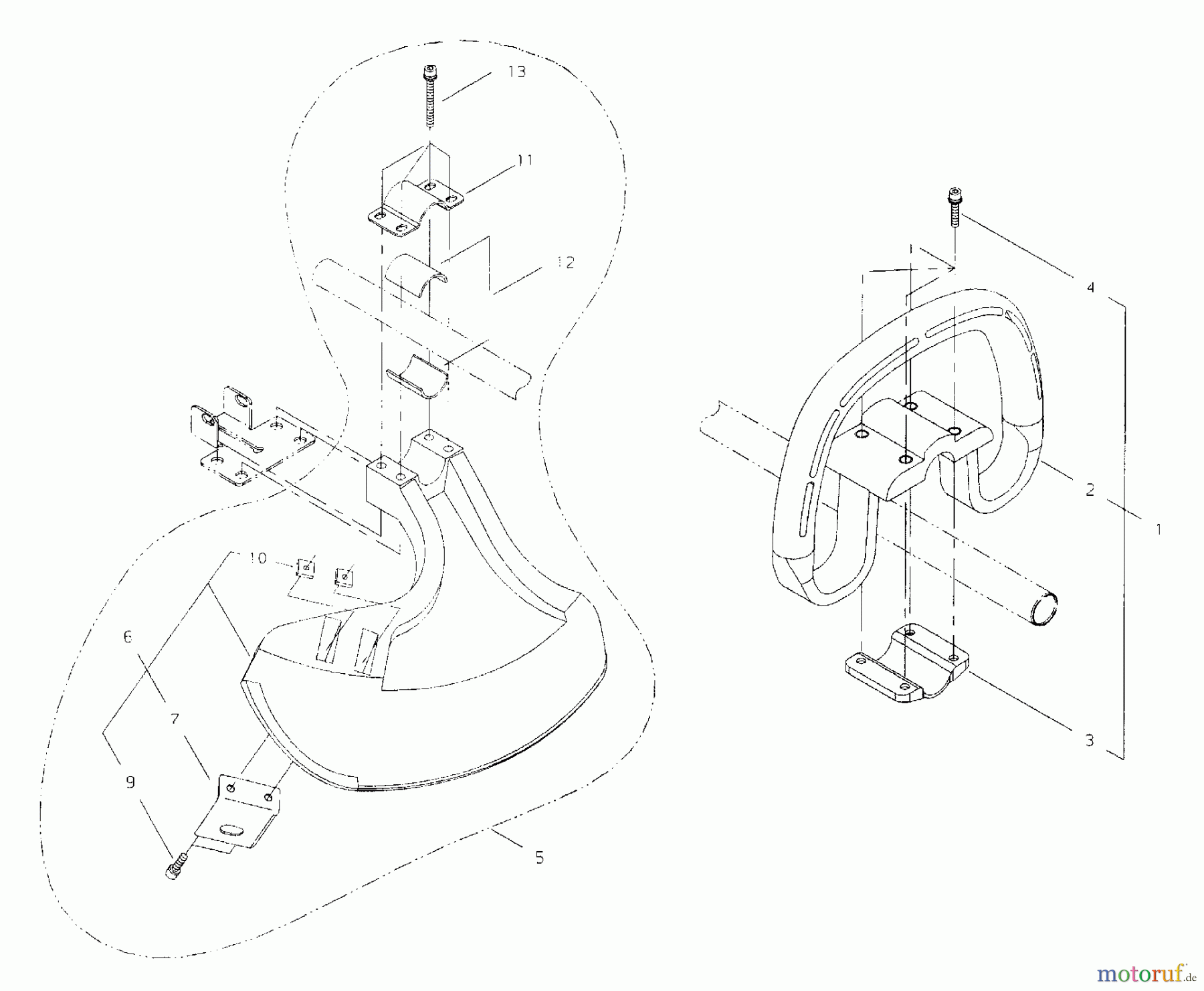  Shindaiwa Trimmer, Faden / Bürste T231/T231B - Shindaiwa String Trimmer Debris Shield, Handle