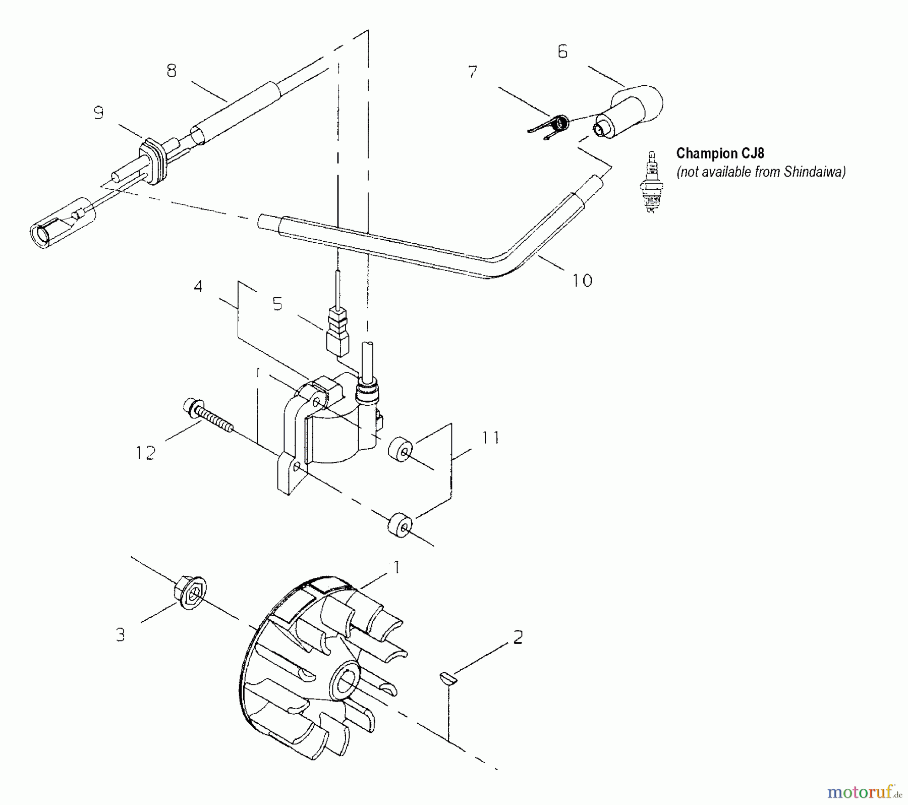  Shindaiwa Trimmer, Faden / Bürste T231XB - Shindaiwa String Trimmer Flywheel, Ignition