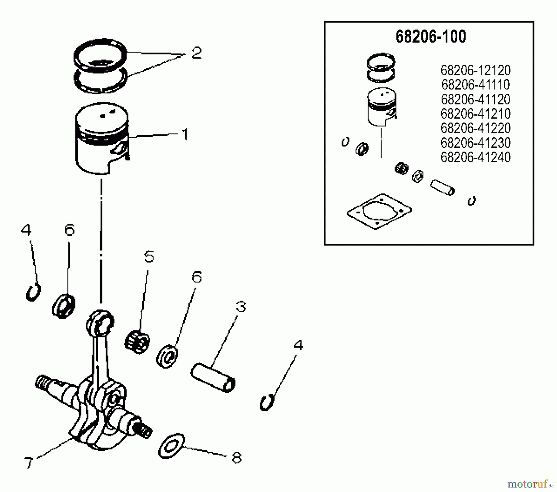  Shindaiwa Bläser / Sauger / Häcksler / Mulchgeräte EB630RT - Shindaiwa Back Pack Blower Piston