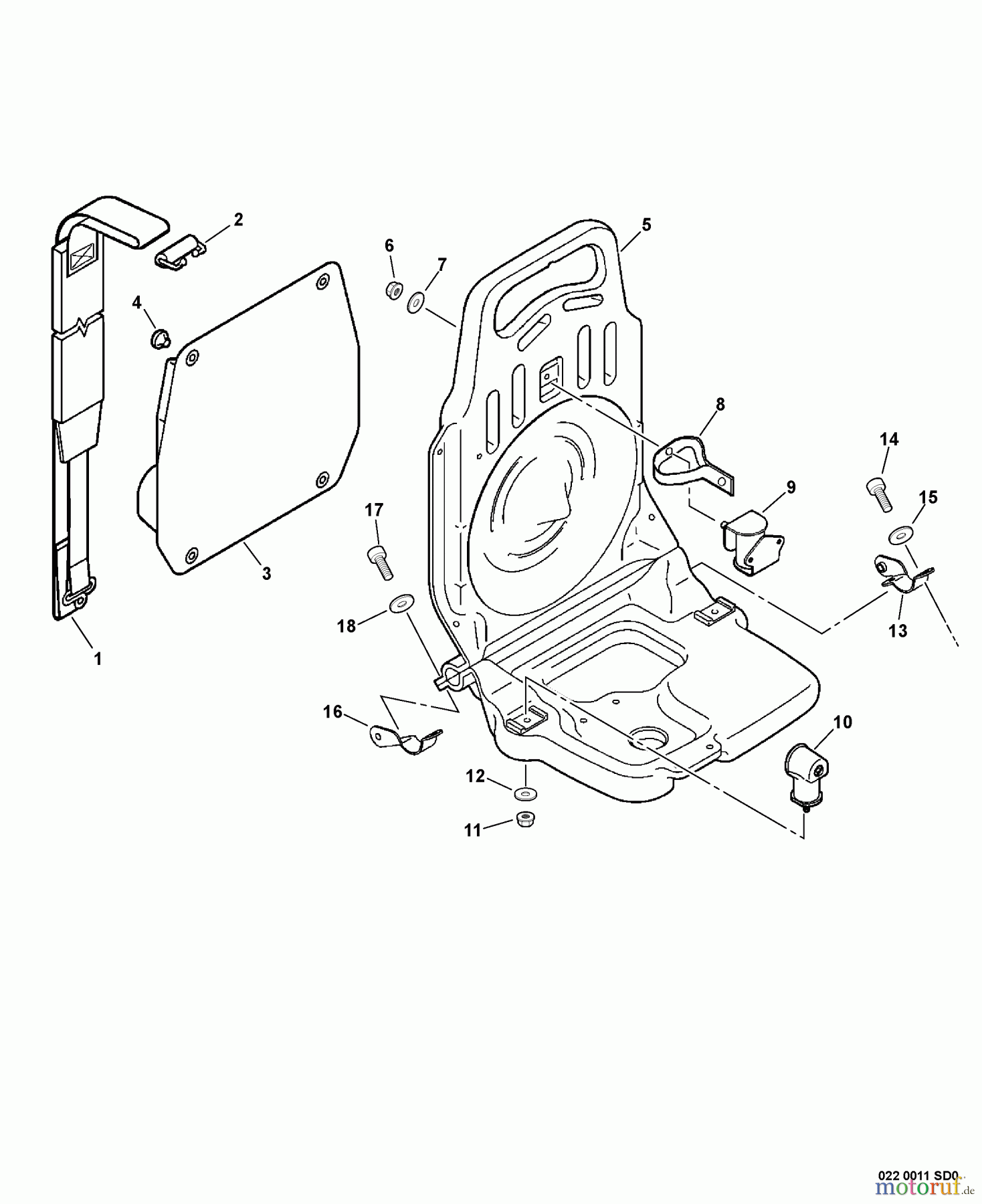  Shindaiwa Bläser / Sauger / Häcksler / Mulchgeräte EB633RT - Shindaiwa Back Pack Blower, S/N: P02511001001 - P02511999999 Backpack Frame, Harness