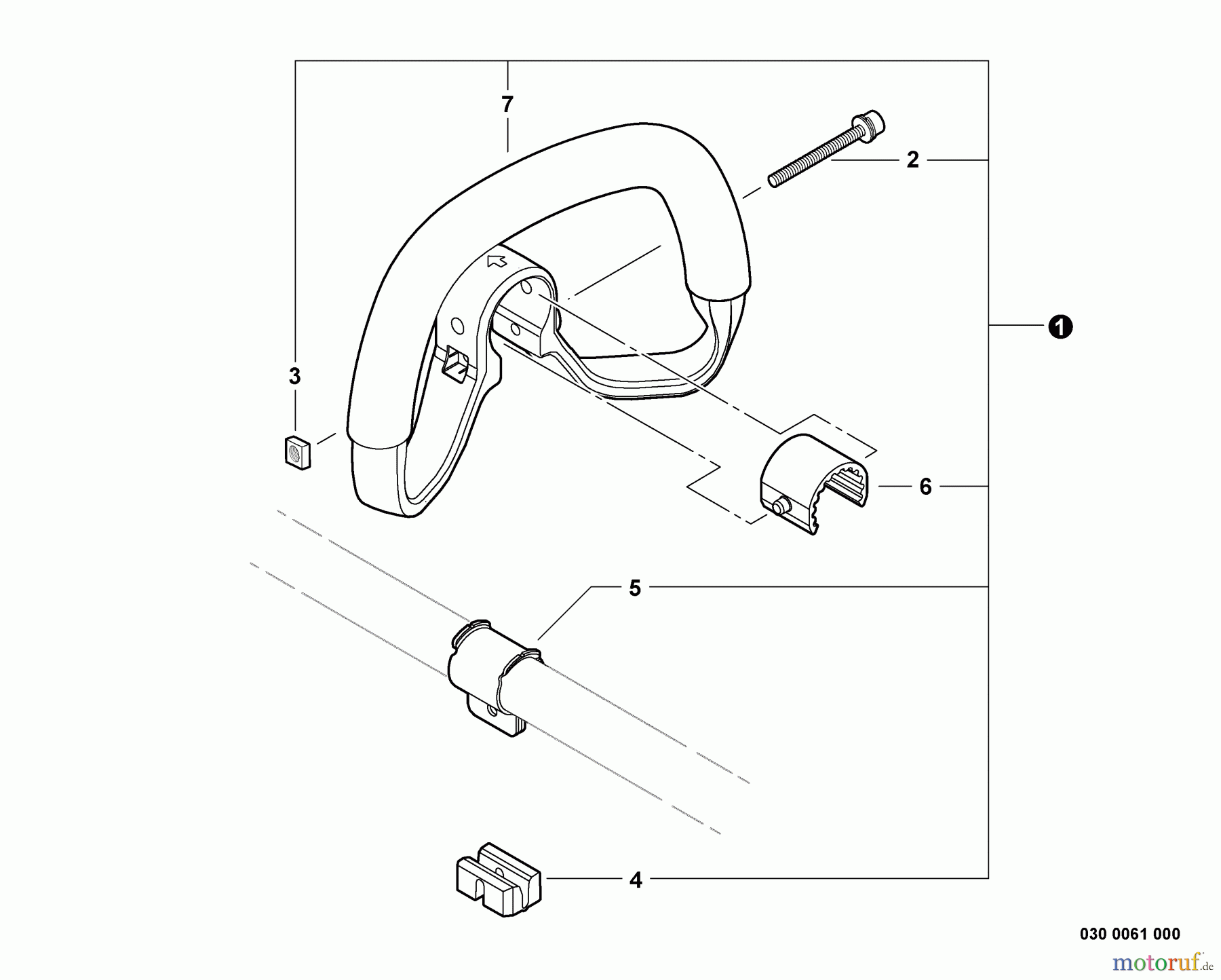 Shindaiwa Trimmer, Faden / Bürste T242 - Shindaiwa String Trimmer, S/N: T16212001001 - T16212999999 Front Handle