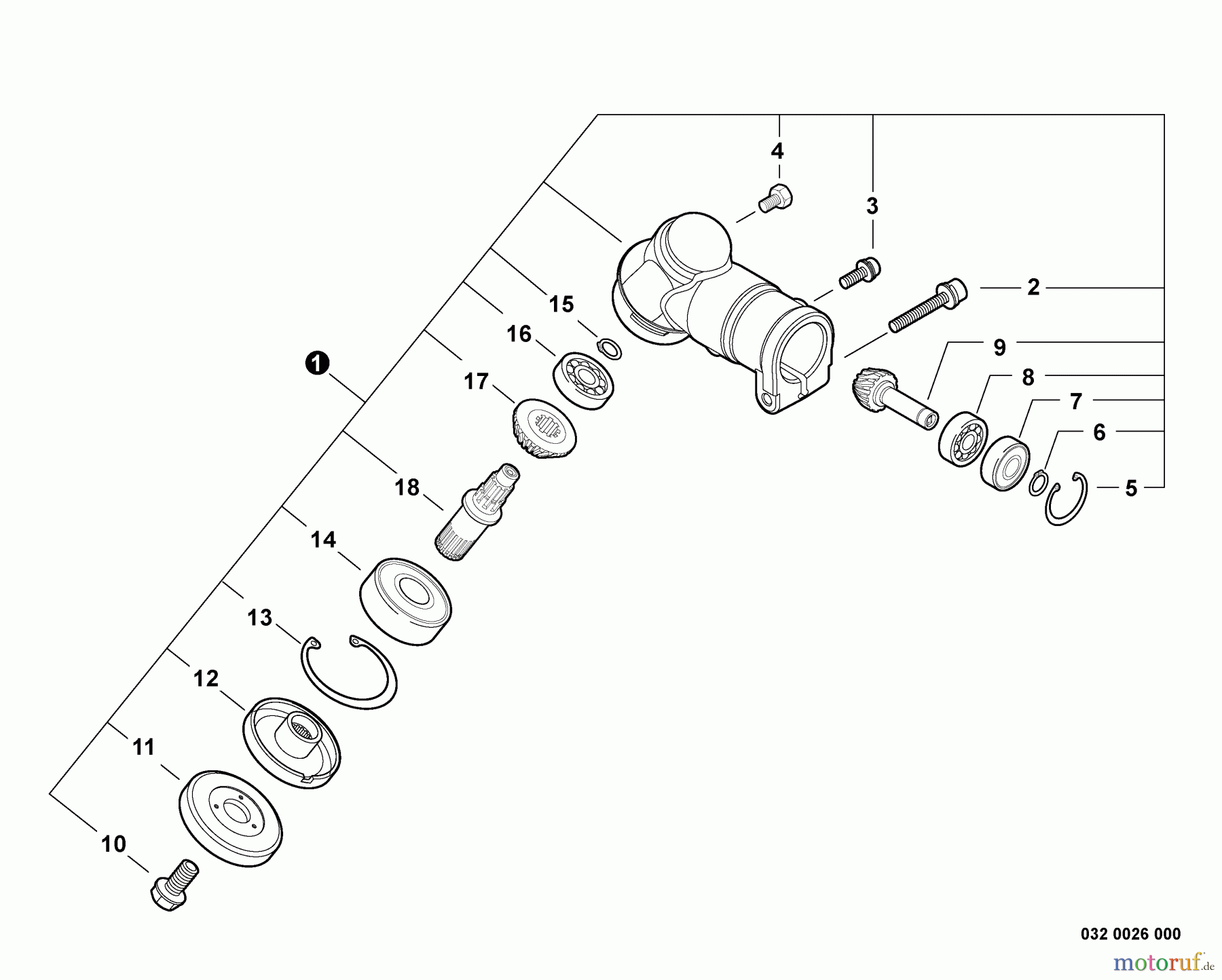 Shindaiwa Trimmer, Faden / Bürste C242 - Shindaiwa String Trimmer / Brush Cutter, S/N: T16512001001 - T16512999999 Gear Case