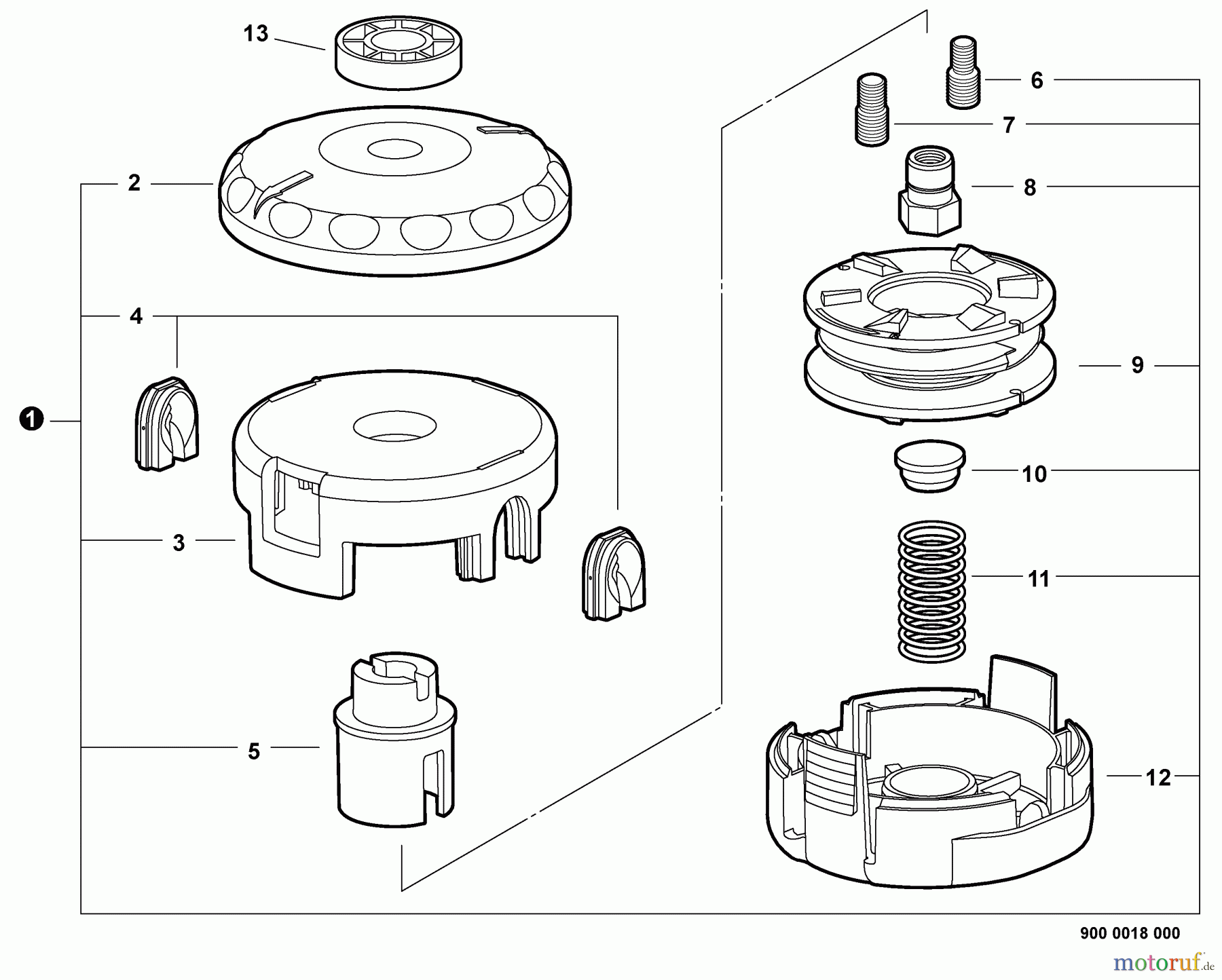  Shindaiwa Trimmer, Faden / Bürste T242X - Shindaiwa String Trimmer, S/N: T20213001001 - T20213999999 SPEED-FEED 375 Trimmer Head