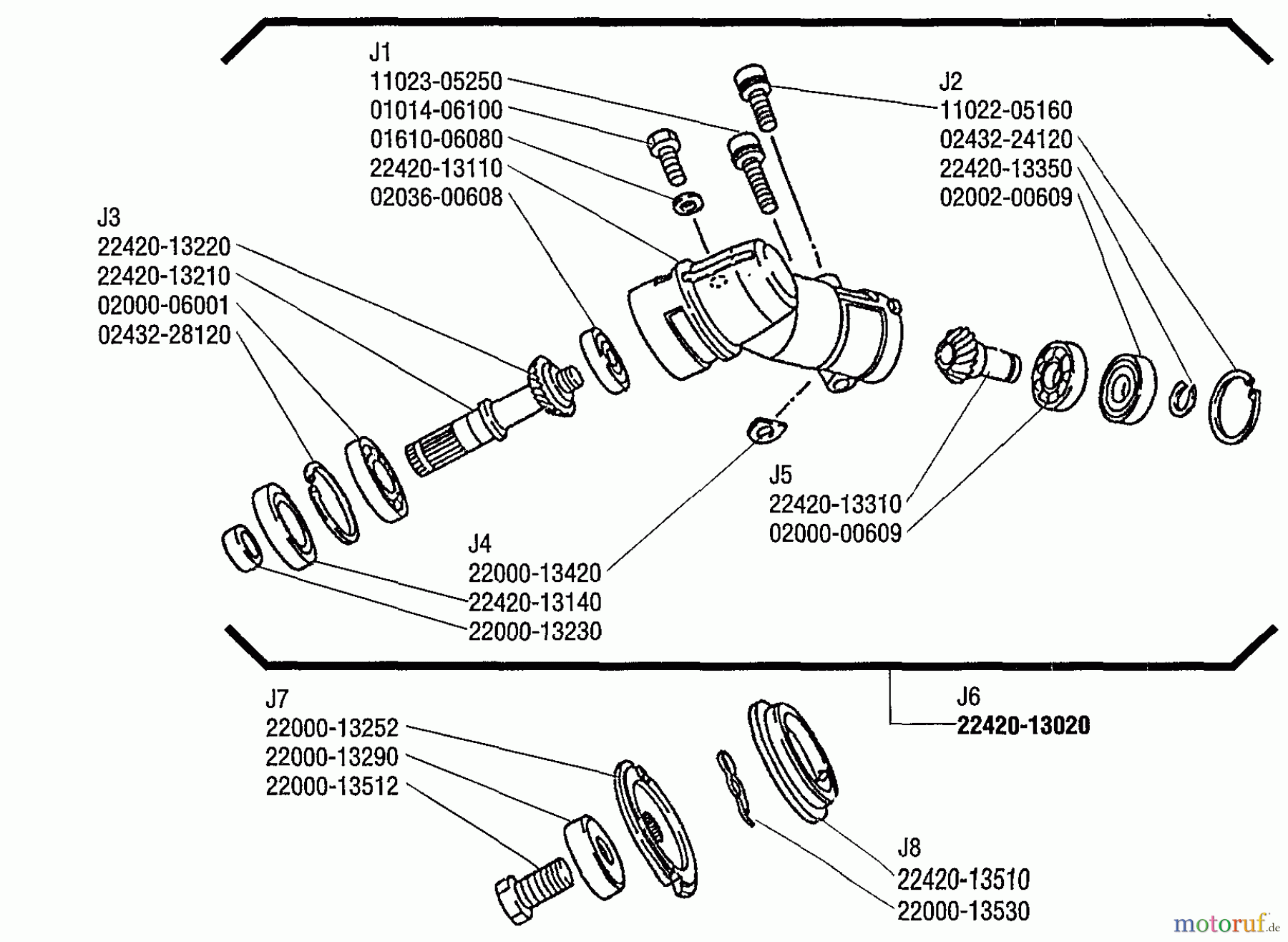 Shindaiwa Trimmer, Faden / Bürste C250 - Shindaiwa String Trimmer / Brush Cutter Gear Housing