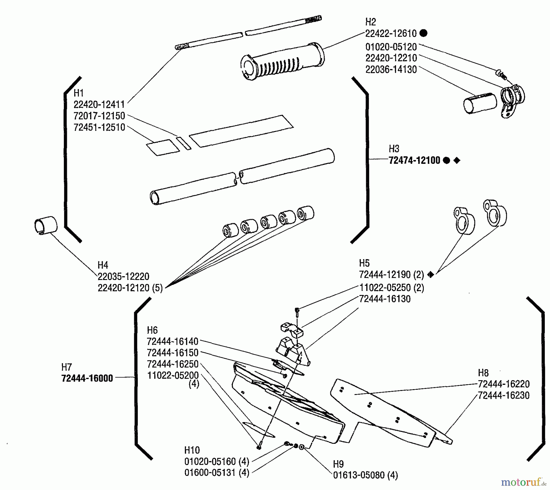  Shindaiwa Trimmer, Faden / Bürste C250 - Shindaiwa String Trimmer / Brush Cutter Shaft