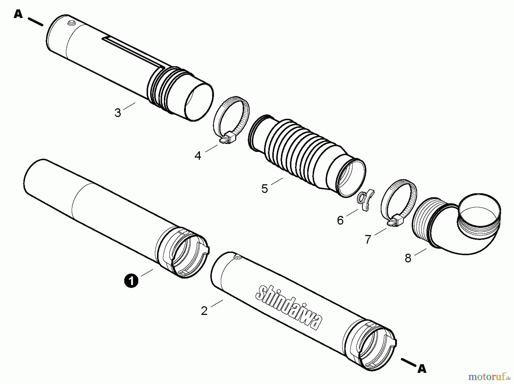 Shindaiwa Bläser / Sauger / Häcksler / Mulchgeräte EB633RT - Shindaiwa Back Pack Blower, Blower Tubes
