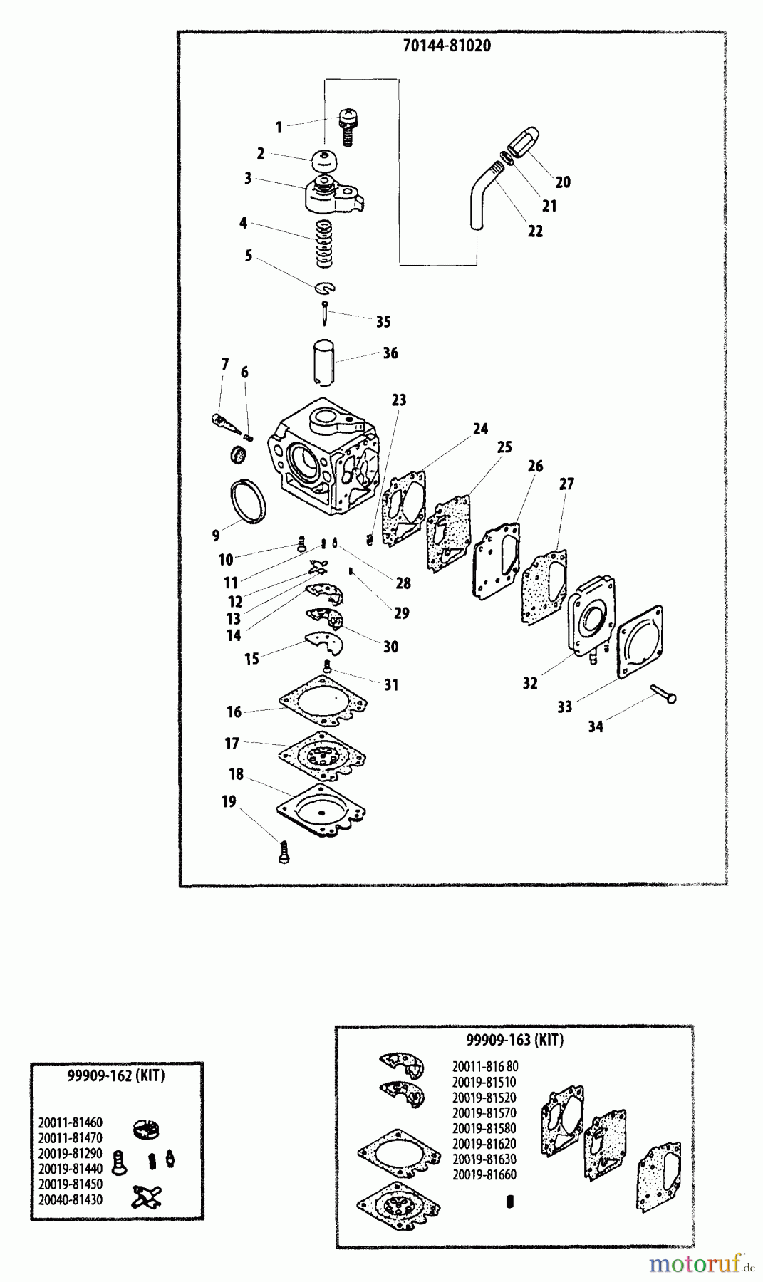 Shindaiwa Trimmer, Faden / Bürste C260 - Shindaiwa String Trimmer / Brush Cutter Carburetor -- EPA & CARB Changes