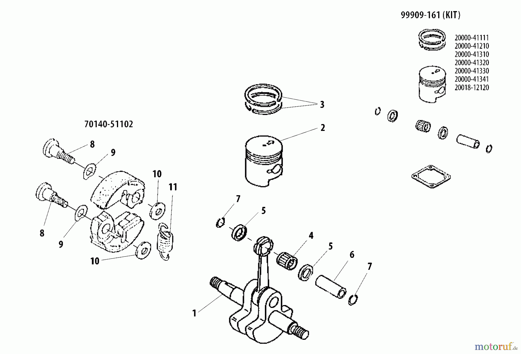 Shindaiwa Trimmer, Faden / Bürste C260 - Shindaiwa String Trimmer / Brush Cutter Piston, Clutch Shoe