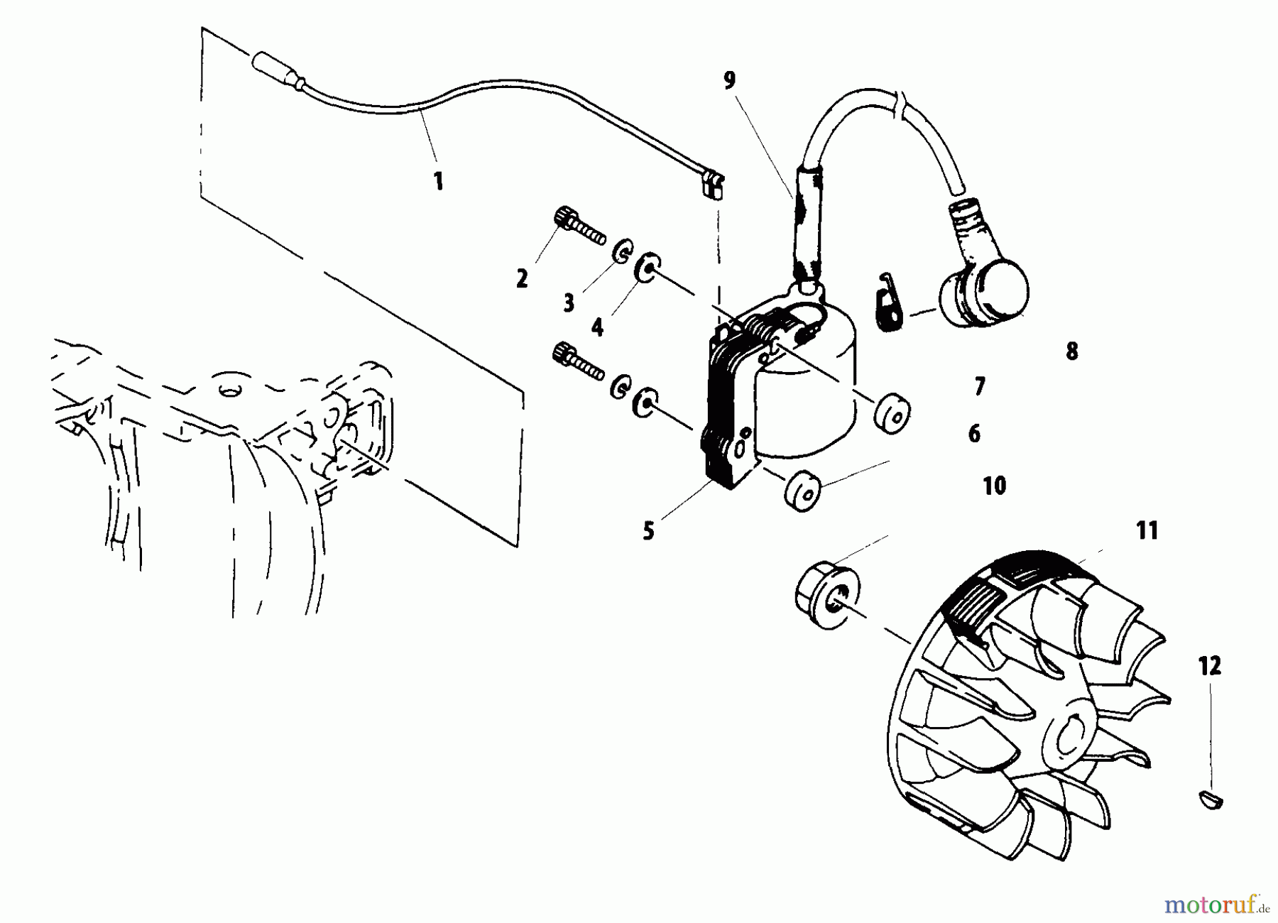 Shindaiwa Trimmer, Faden / Bürste C270 - Shindaiwa String Trimmer / Brush Cutter Flywheel, Ignition