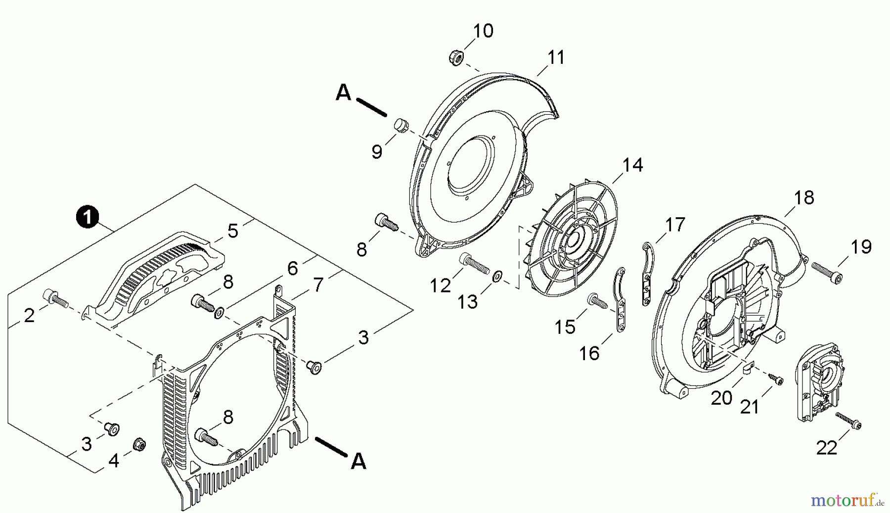  Shindaiwa Bläser / Sauger / Häcksler / Mulchgeräte EB633RT - Shindaiwa Back Pack Blower, Fan Case