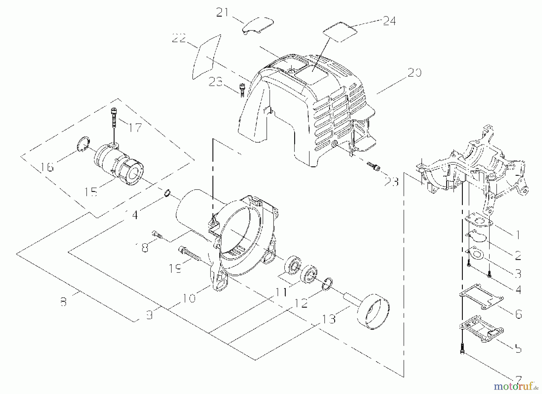 Shindaiwa Trimmer, Faden / Bürste T3410 - Shindaiwa String Trimmer Engine Cover/Reed Valve