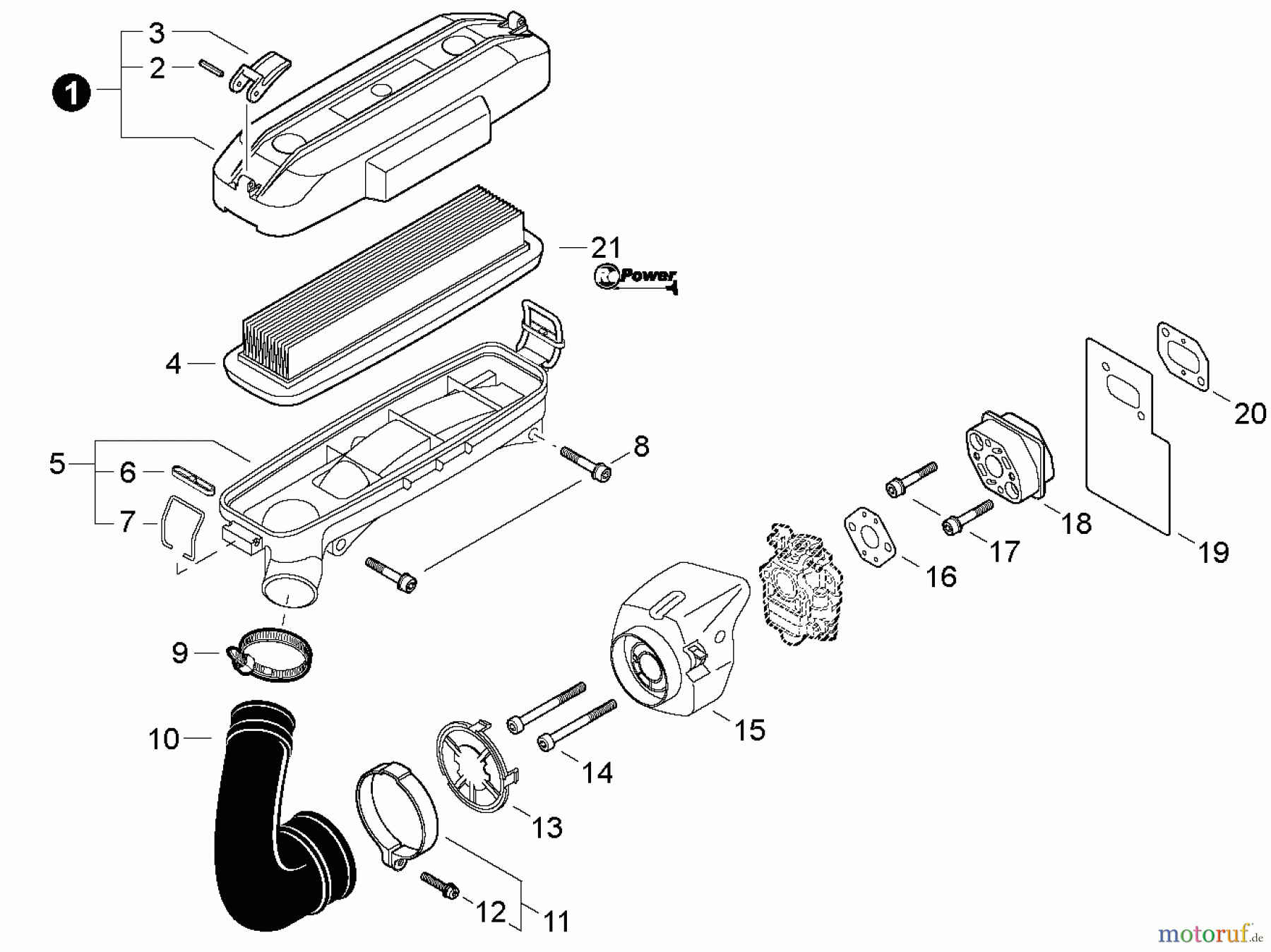 Shindaiwa Bläser / Sauger / Häcksler / Mulchgeräte EB633RT - Shindaiwa Back Pack Blower, Intake
