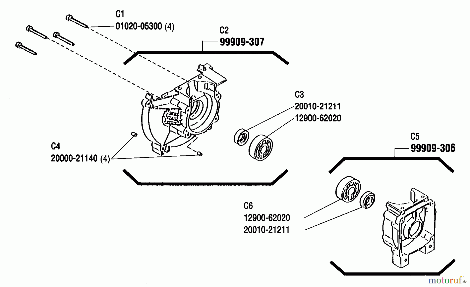 Shindaiwa Trimmer, Faden / Bürste T350 - Shindaiwa String Trimmer Crankcase