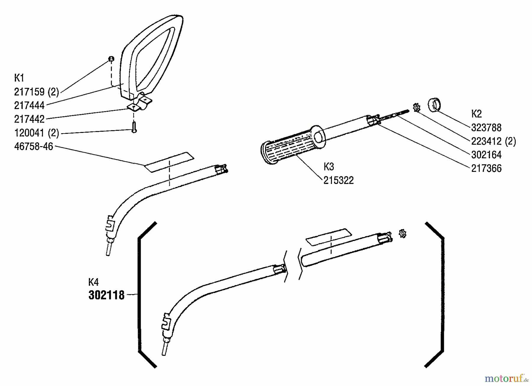  Shindaiwa Trimmer, Faden / Bürste YW210 - Shindaiwa String Trimmer (Yardware) Outer Tube, Handle