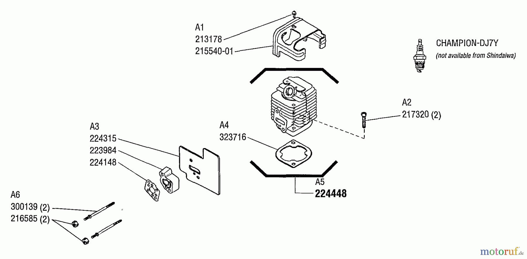  Shindaiwa Trimmer, Faden / Bürste YW210 - Shindaiwa String Trimmer (Yardware) Cylinder