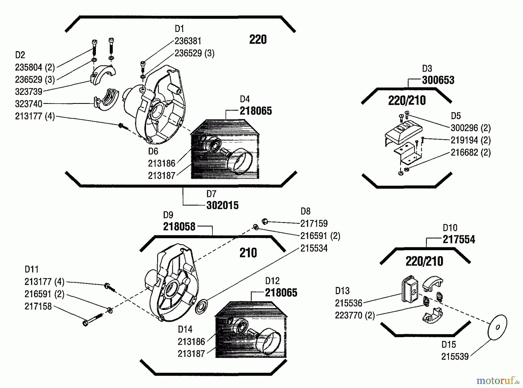  Shindaiwa Trimmer, Faden / Bürste YW210 - Shindaiwa String Trimmer (Yardware) Fan Cover, Clutch Shoe