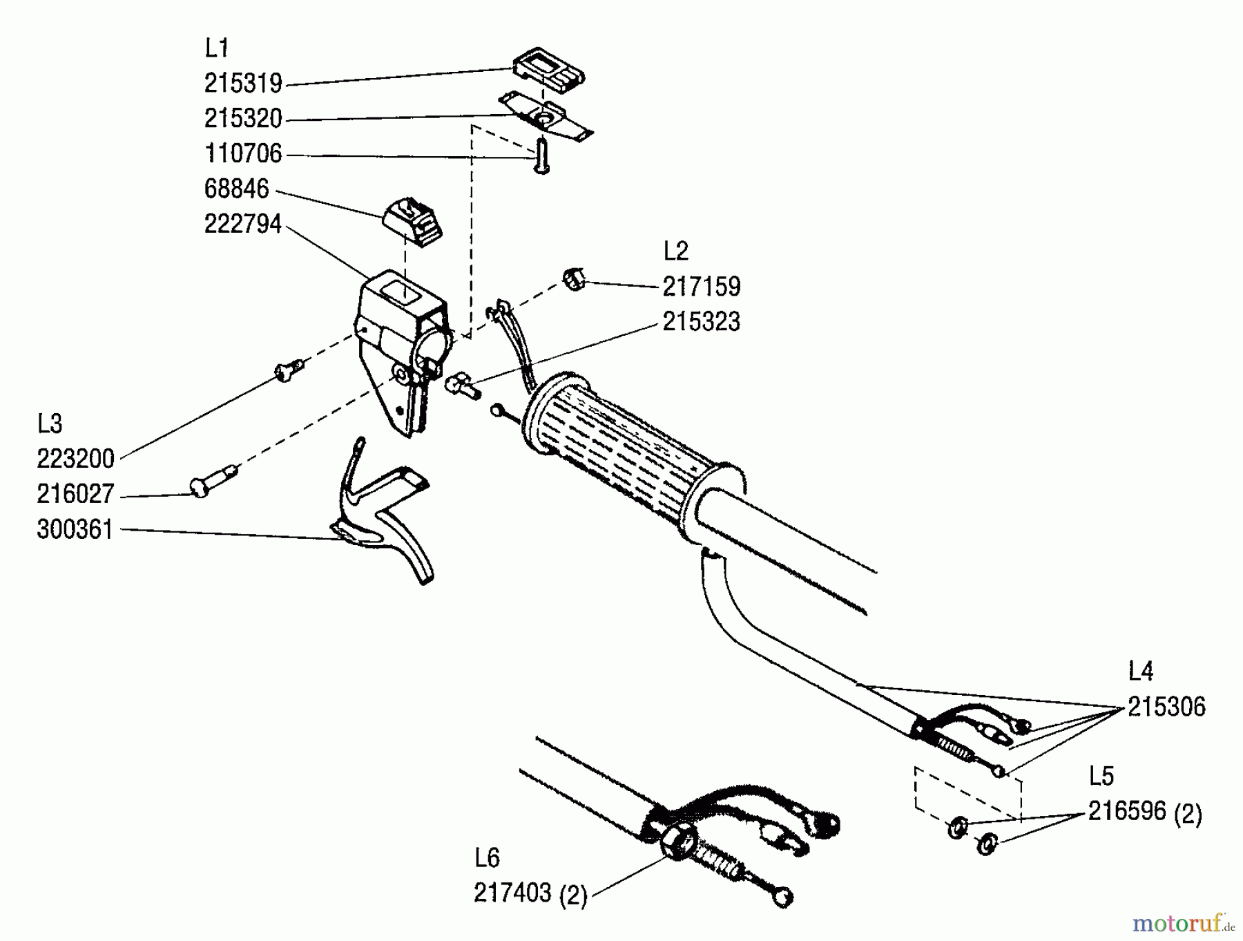  Shindaiwa Trimmer, Faden / Bürste YW210 - Shindaiwa String Trimmer (Yardware) Throttle Lever, Switch