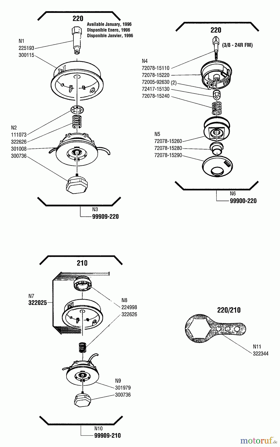  Shindaiwa Trimmer, Faden / Bürste YW210 - Shindaiwa String Trimmer (Yardware) Trimmer Head