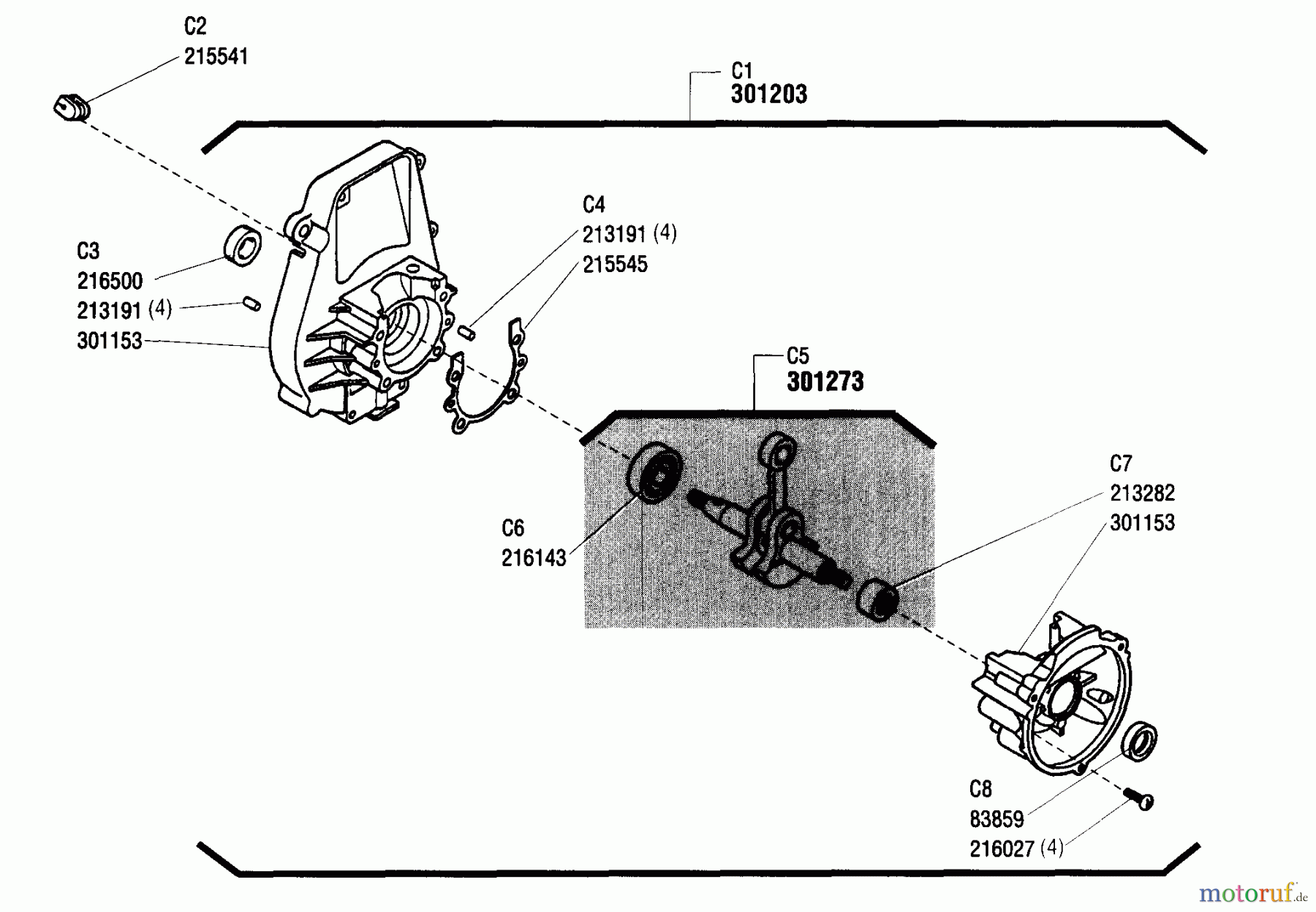 Shindaiwa Trimmer, Faden / Bürste YW222 - Shindaiwa String Trimmer (Yardware) Crankcase