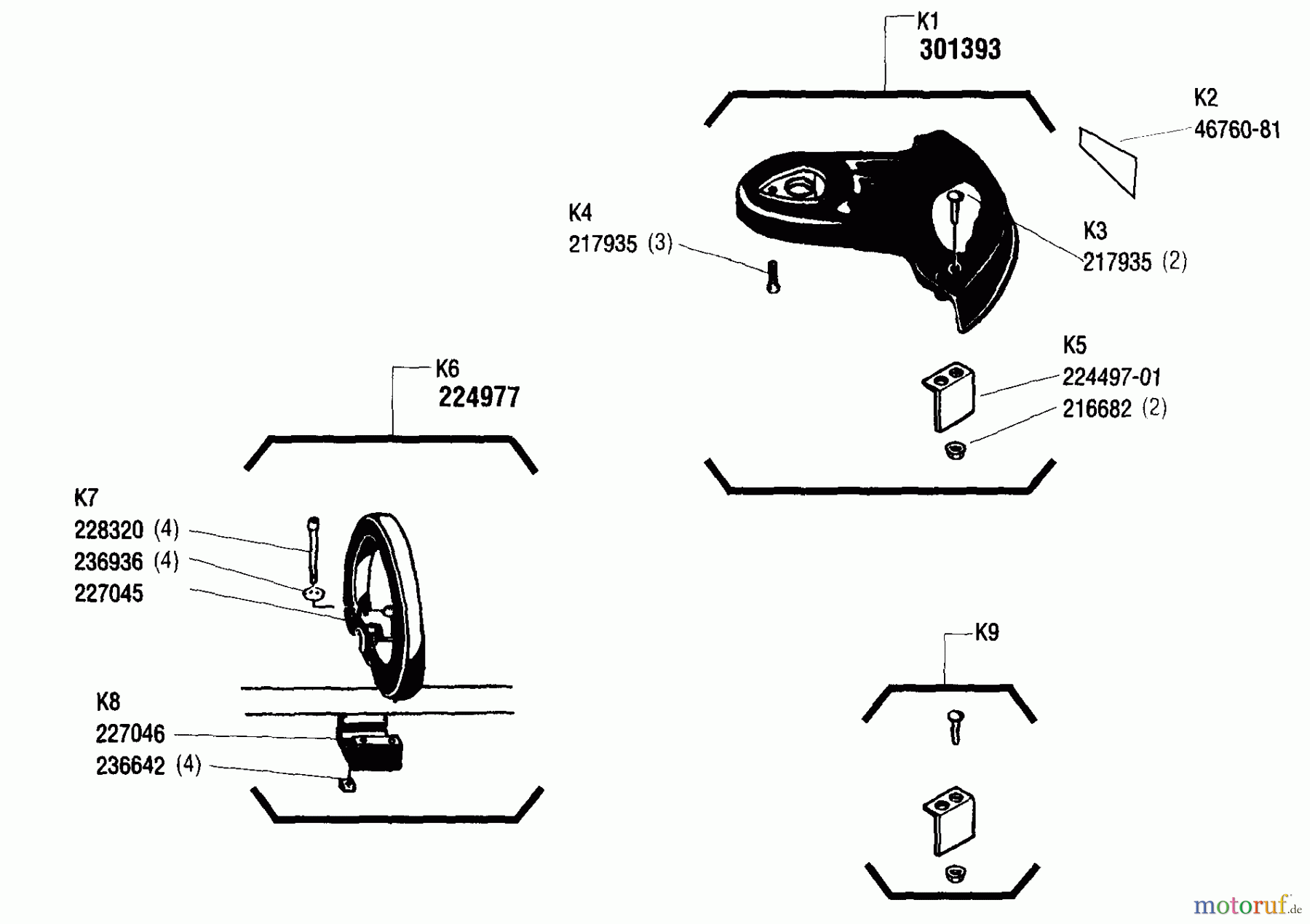 Shindaiwa Trimmer, Faden / Bürste YW222 - Shindaiwa String Trimmer (Yardware) Guard/Handle