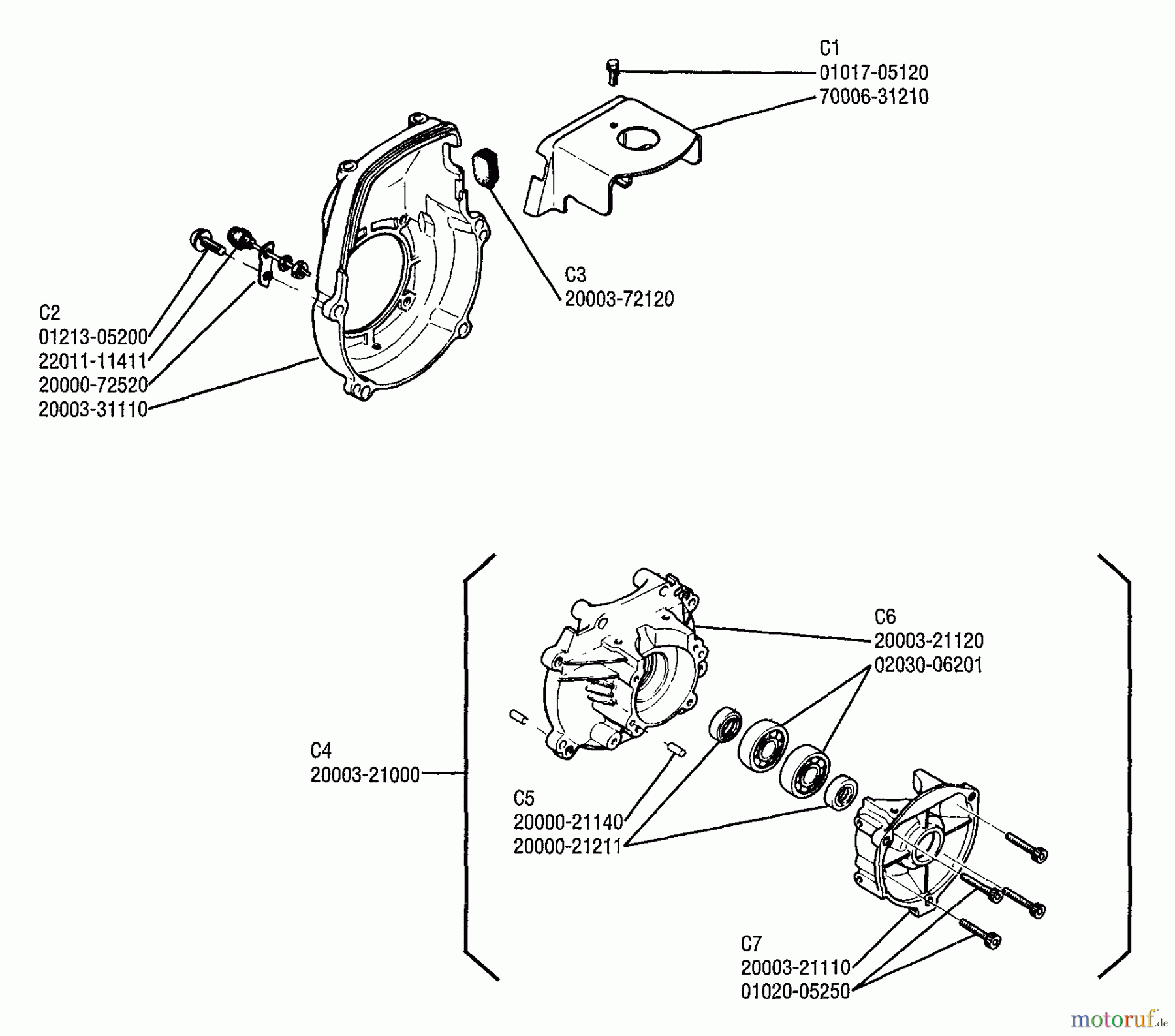  Shindaiwa Wasserpumpen GP25 - Shindaiwa Water Pump Crankcase