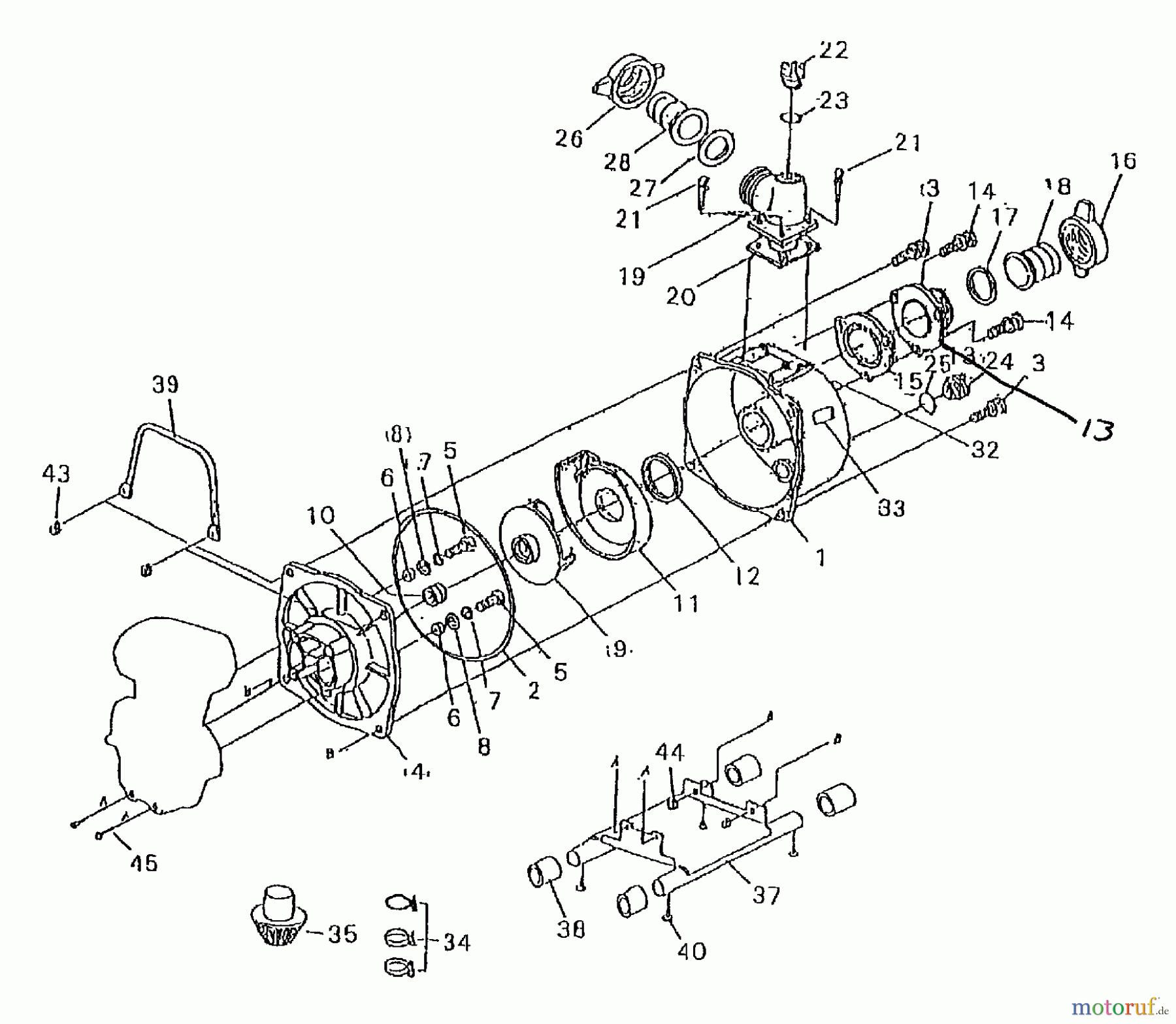  Shindaiwa Wasserpumpen GP450 - Shindaiwa Water Pump Casing Assembly