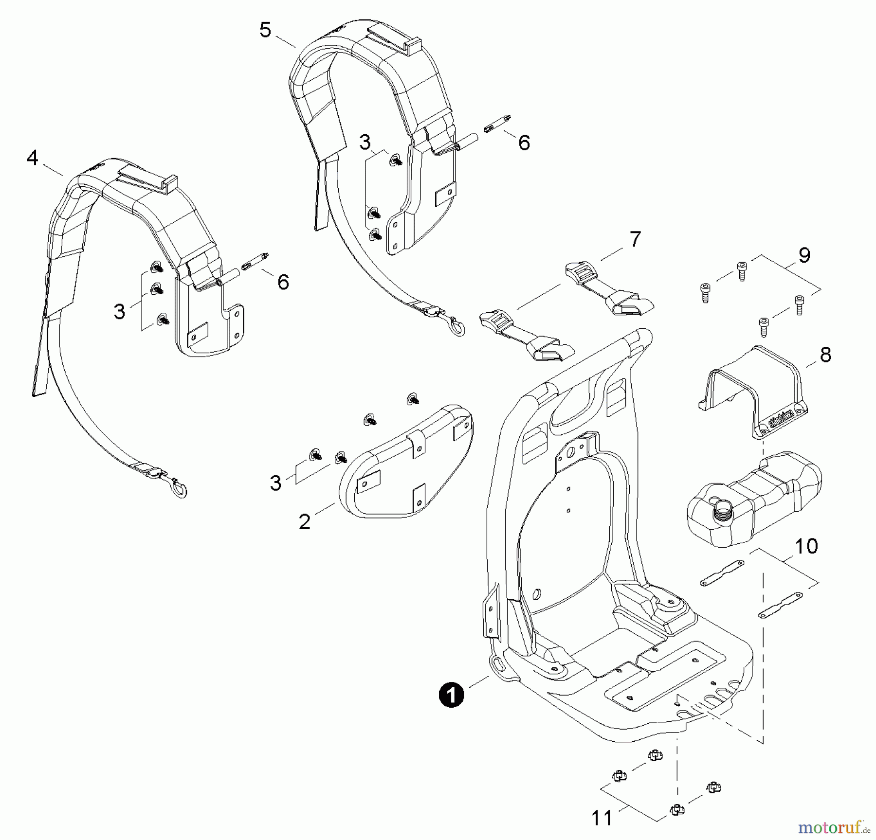  Shindaiwa Bläser / Sauger / Häcksler / Mulchgeräte EB802 - Shindaiwa Back Pack Blower, Backpack Frame